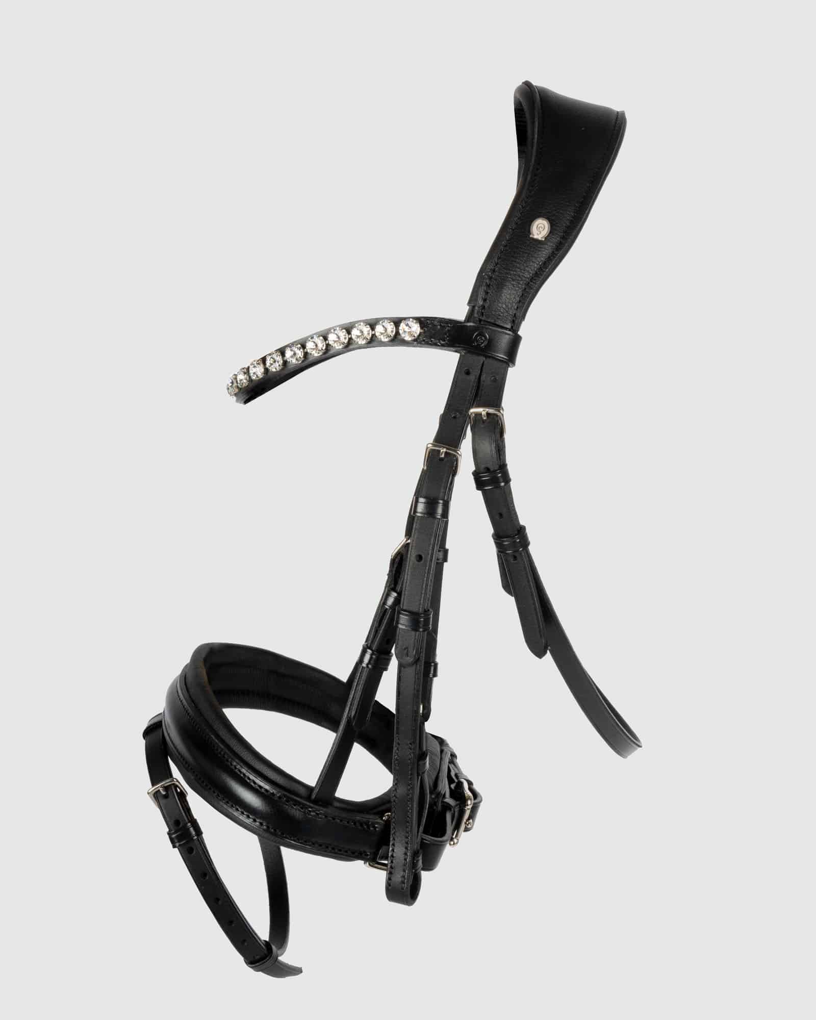 Bridle Tokyo Swedish Comfort XS feel good, browband Rivoli Crystal incl. 16mm web reins in black