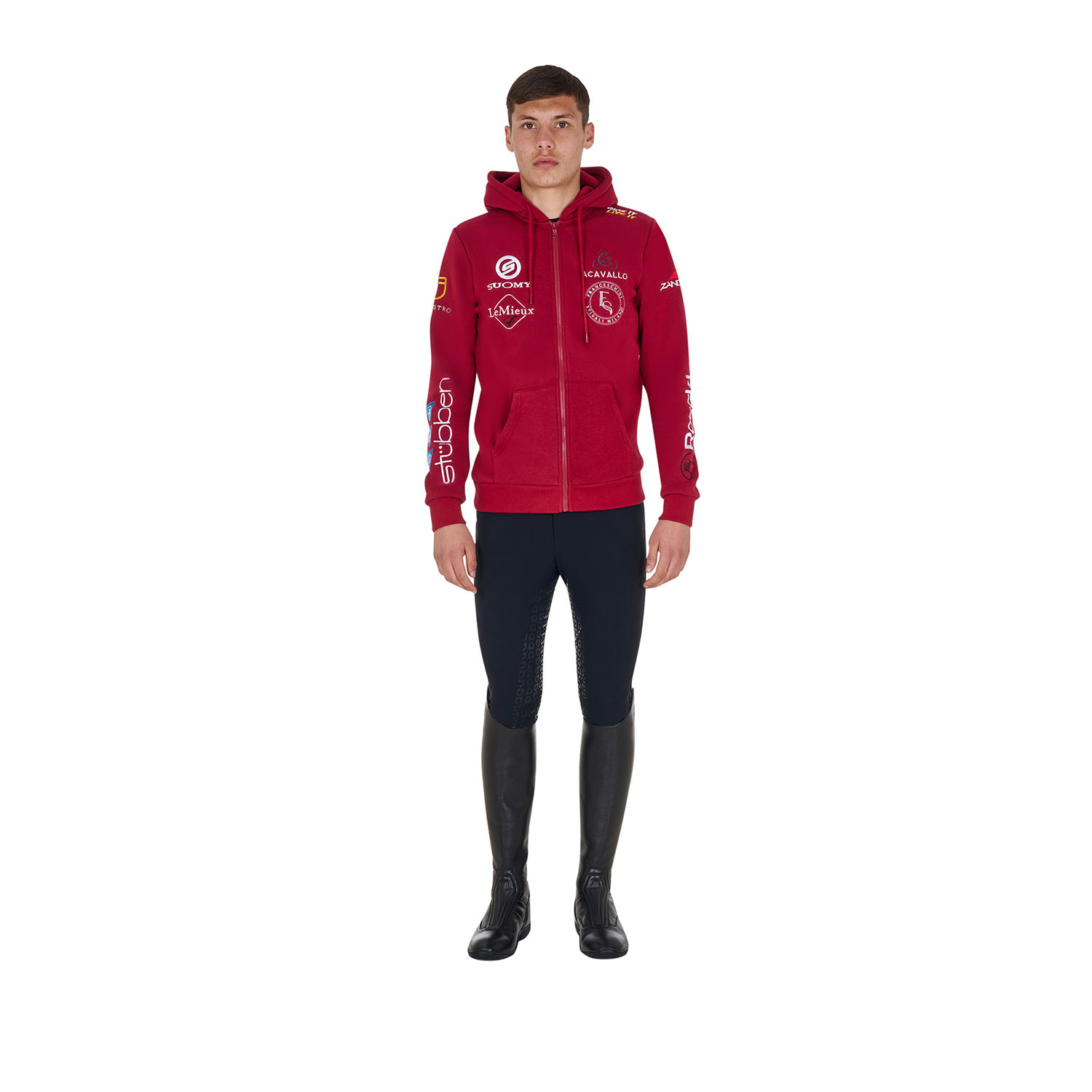 Herren-Sweatshirt mit Kapuze und Multi-Logo