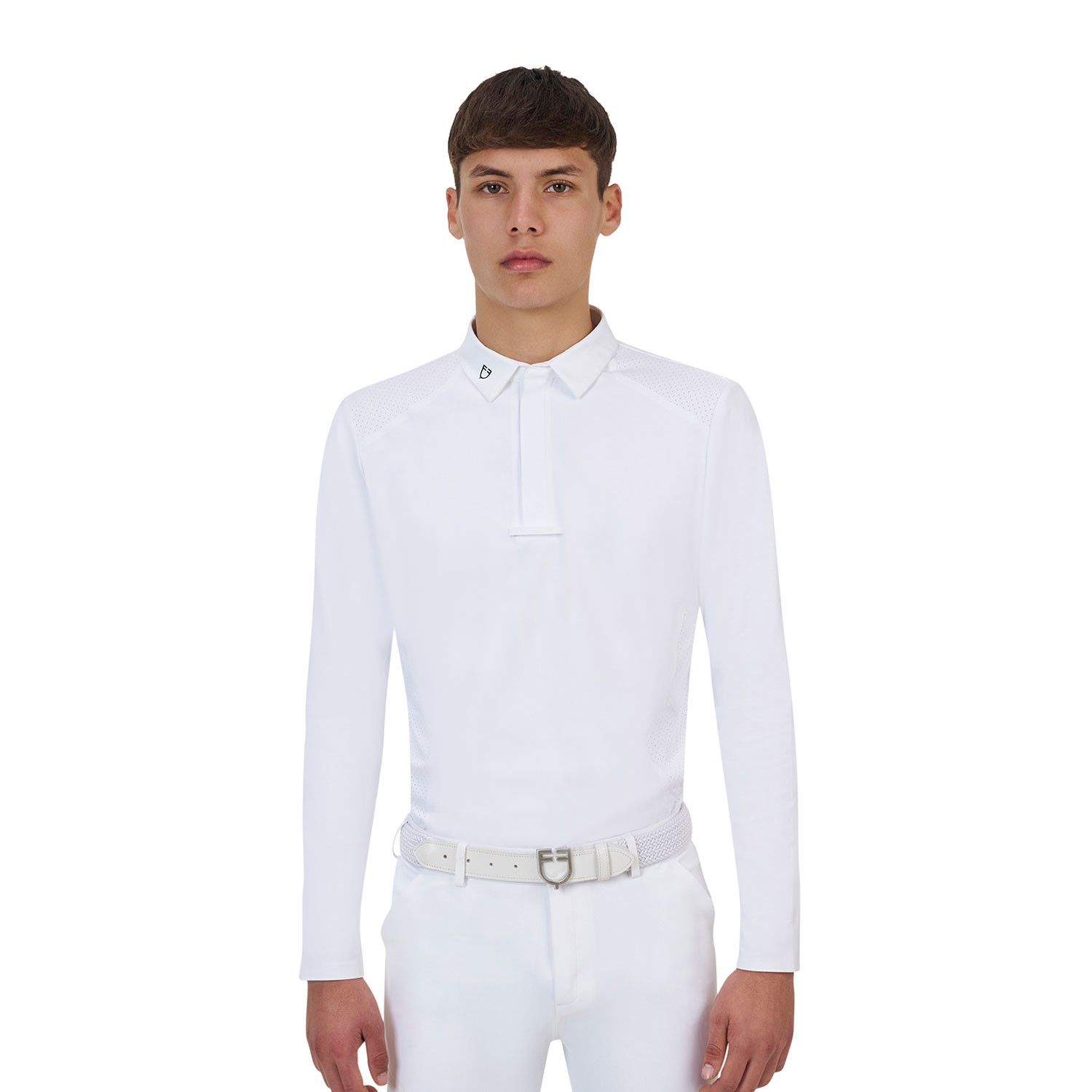Ridertechnology Herren-Turnierpolo Langarm mit Knöpfen