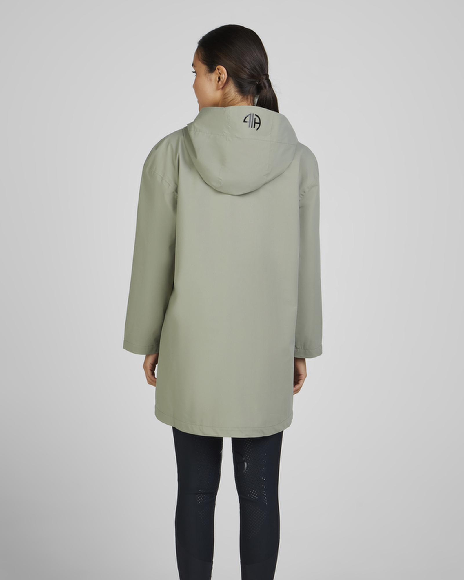Women's Athleisure rain poncho in light moss