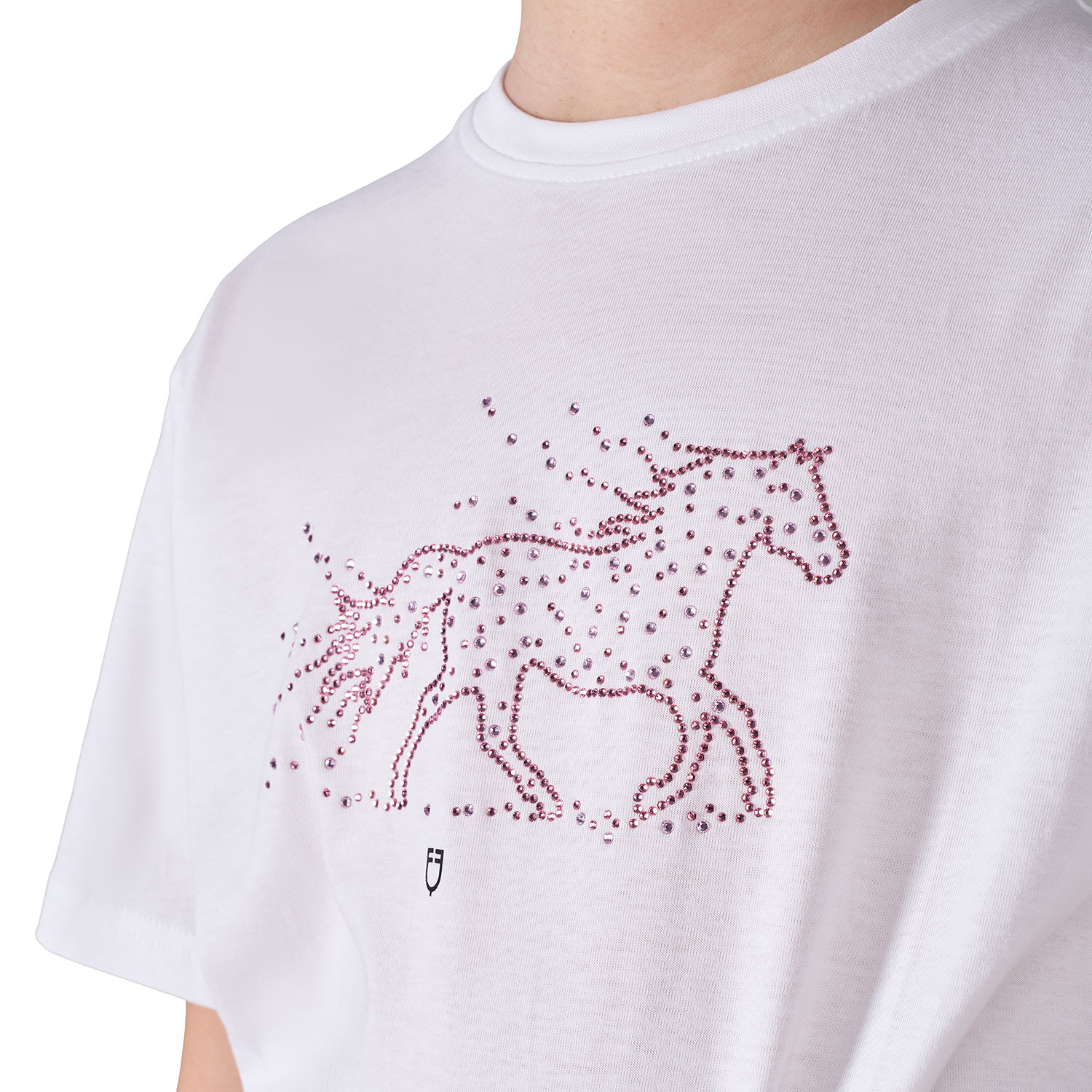 Baumwoll-T-Shirt Stone Horse für Mädchen