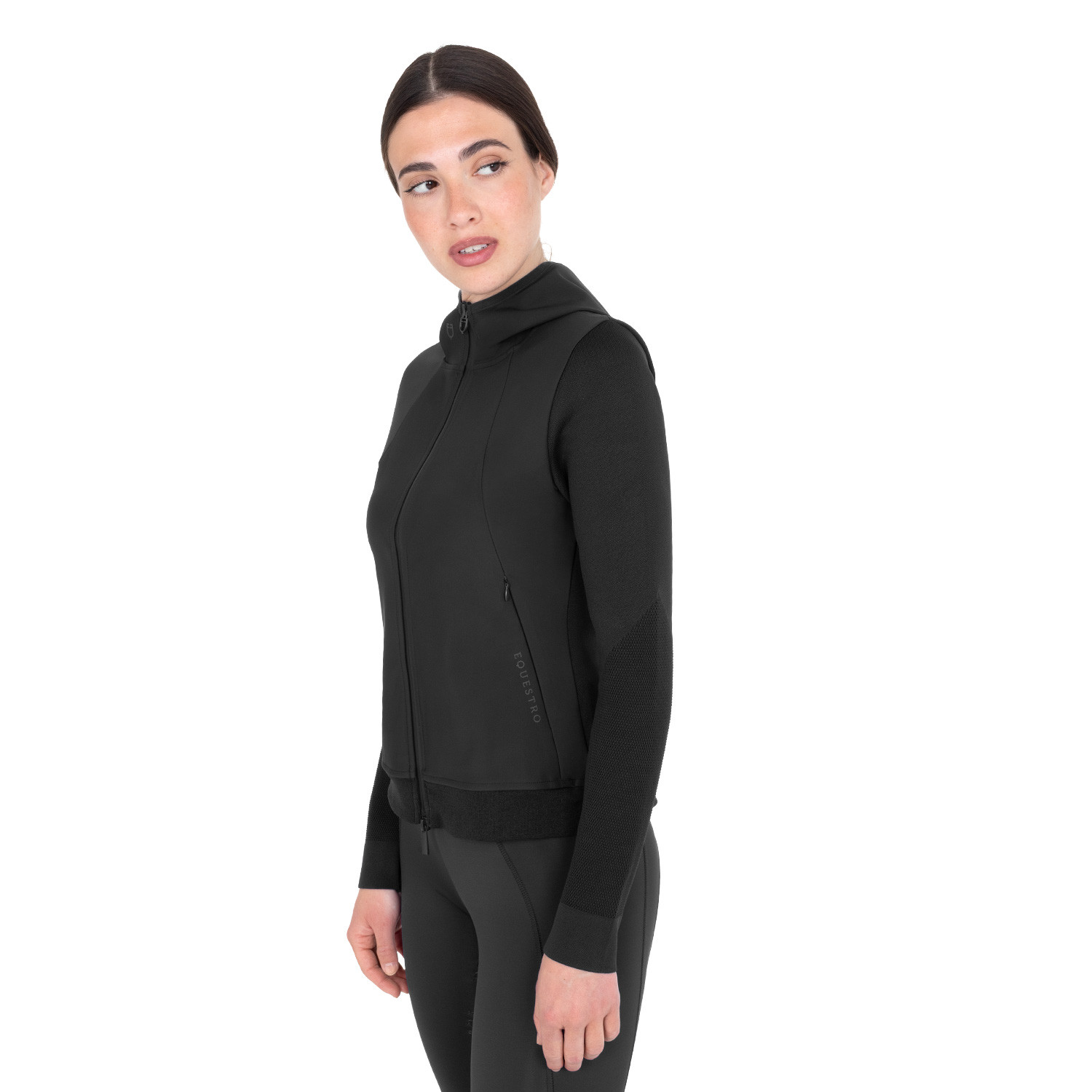 Technisches Kapuzensweatshirt für Damen mit Micro-Mesh-Einsätzen