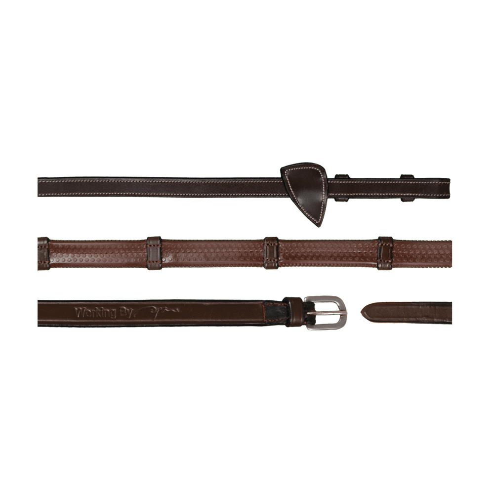 1/2" (13 mm) rênes caoutchouc avec 7 barrettes cuir