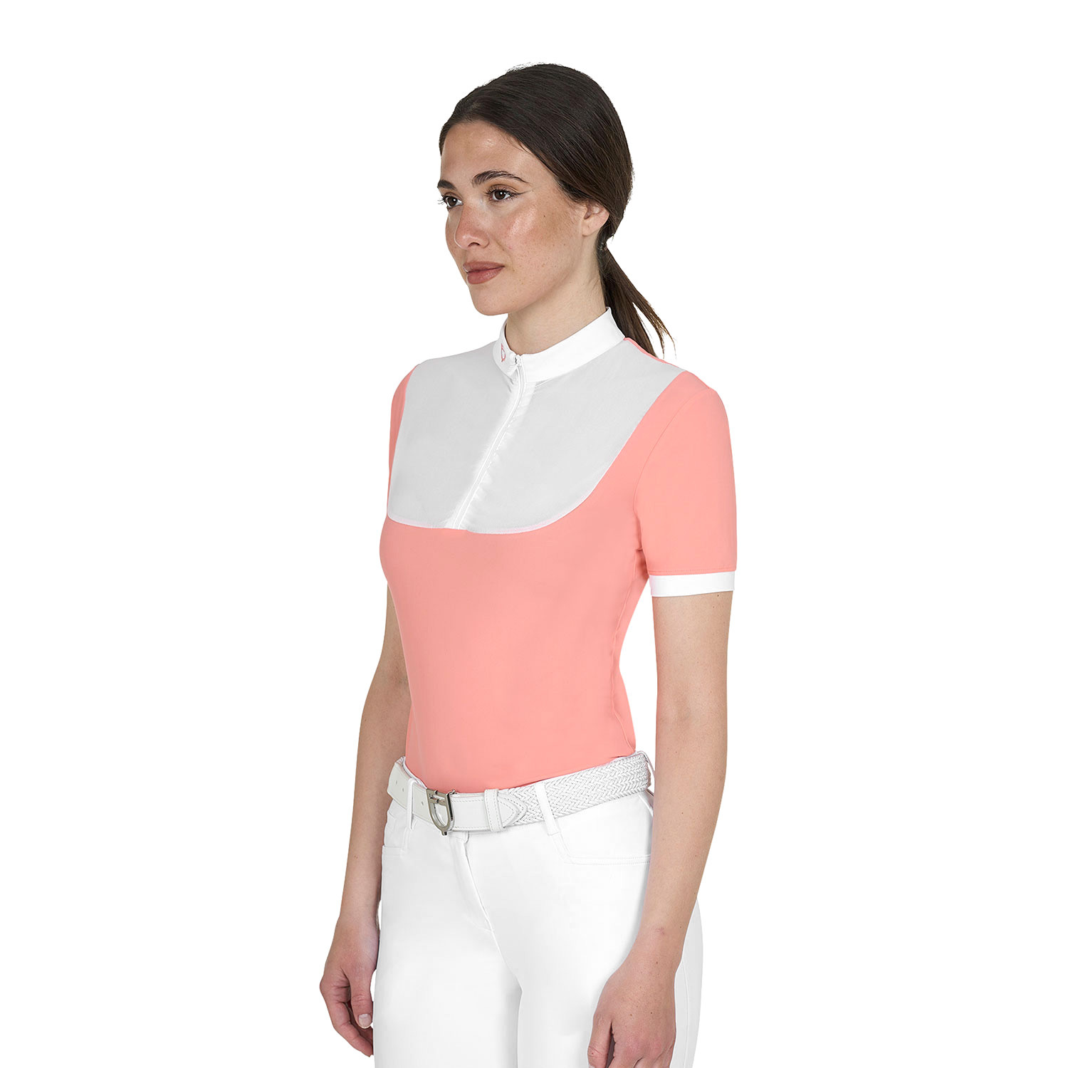 Elegantes Kurzarm-Turnierpolo für Damen aus Jacquard