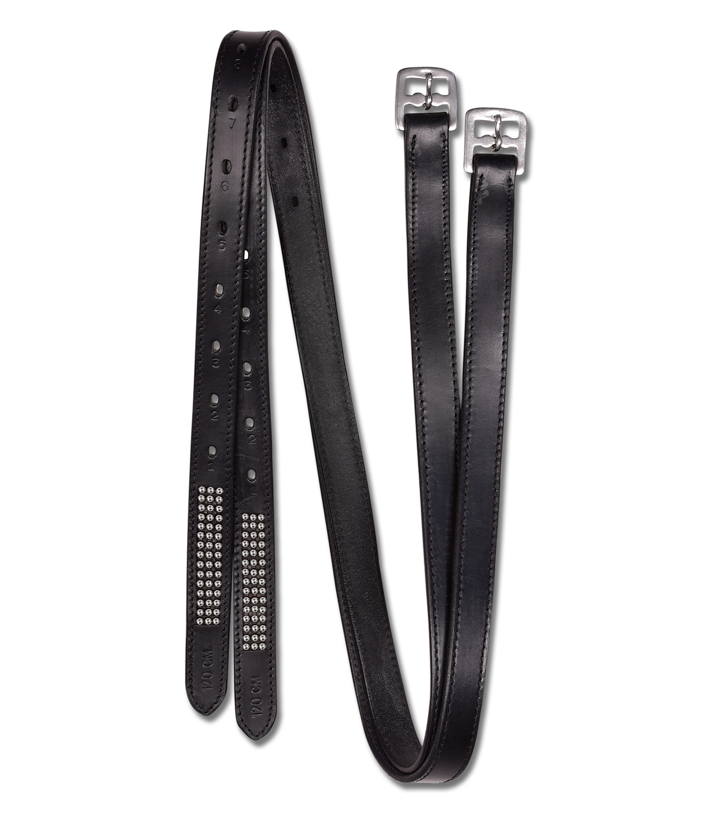 Stirrup leathers with rhinestones