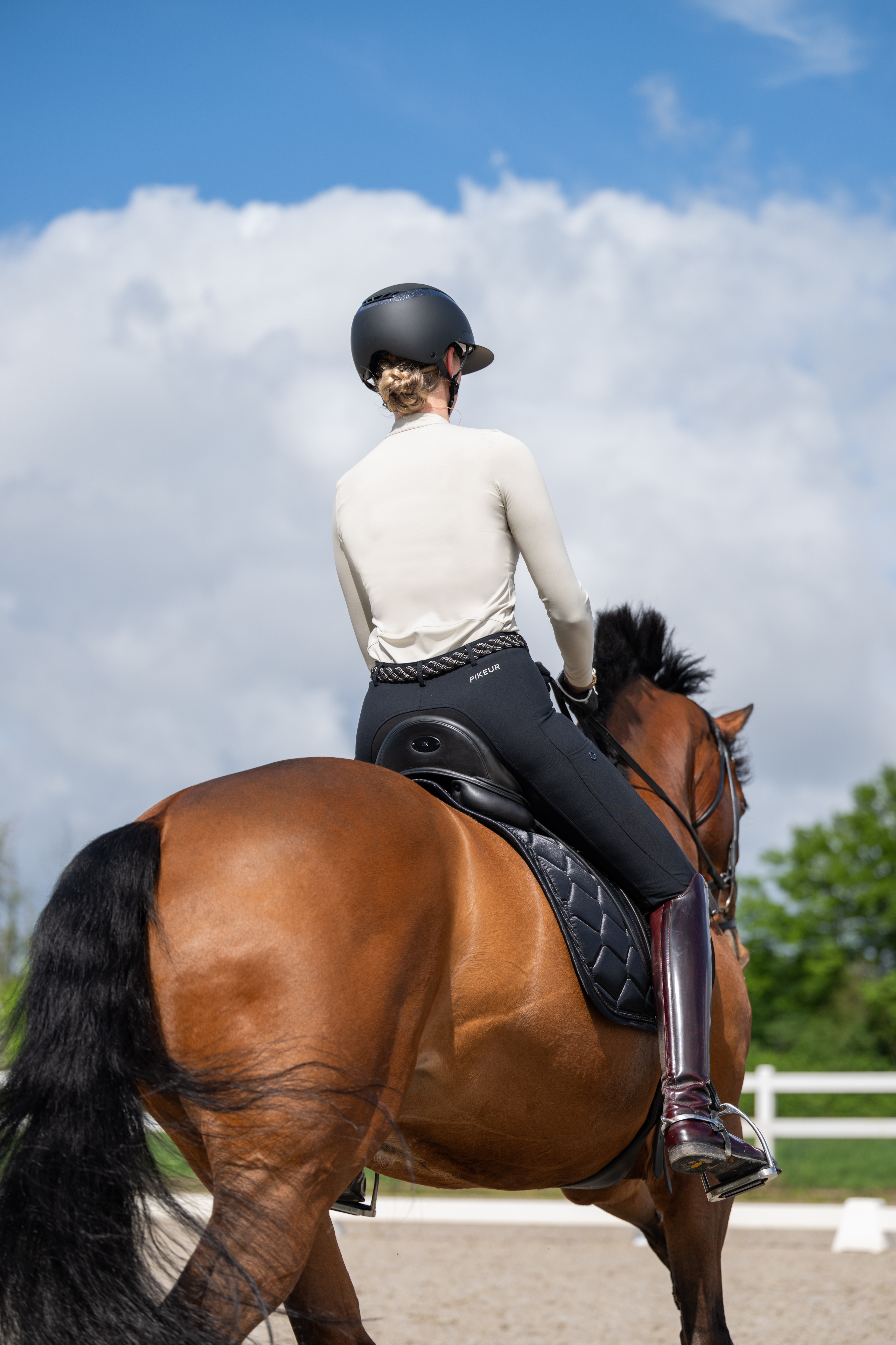 Riding breeches ladies New Lugana synthetic leather full seat