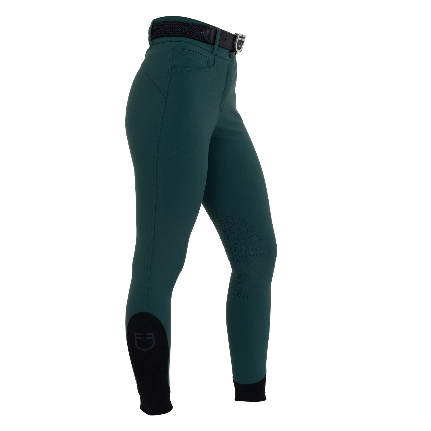 Damen-Reithose High-Waist mit Kniebesatz