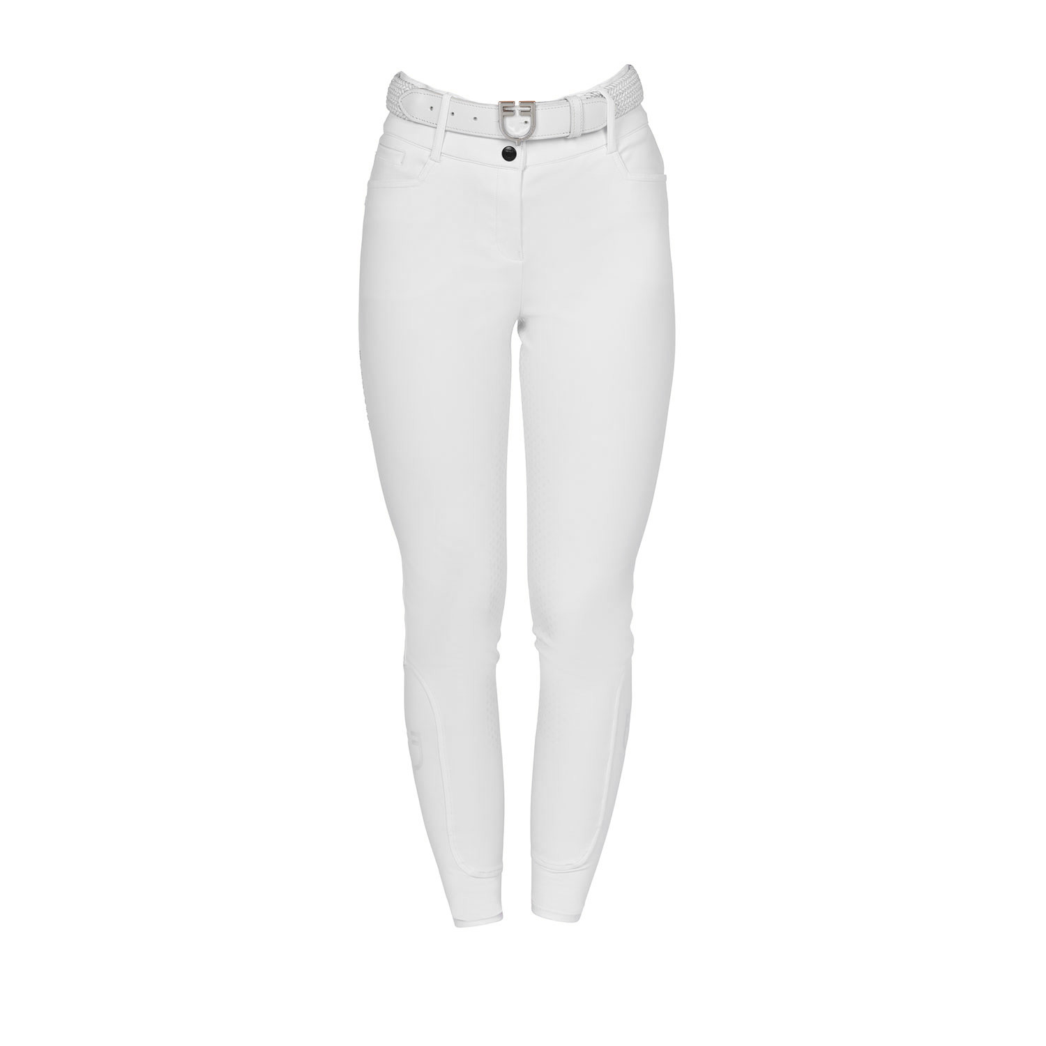 Damen-Reithose mit hohem Bund, Vollbesatz und Strass-Logo