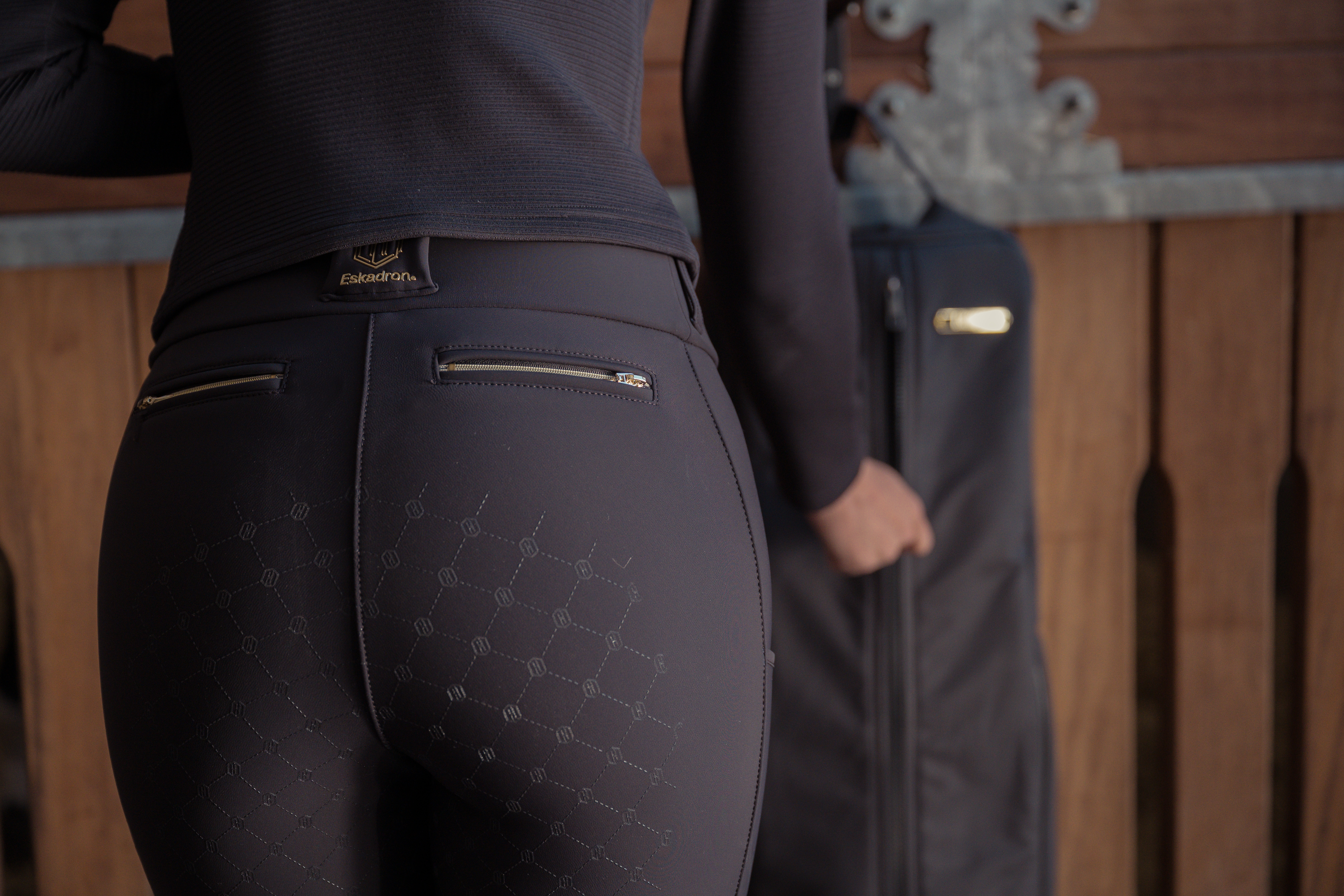 Reitleggins Heritage Vollgrip in black truffle