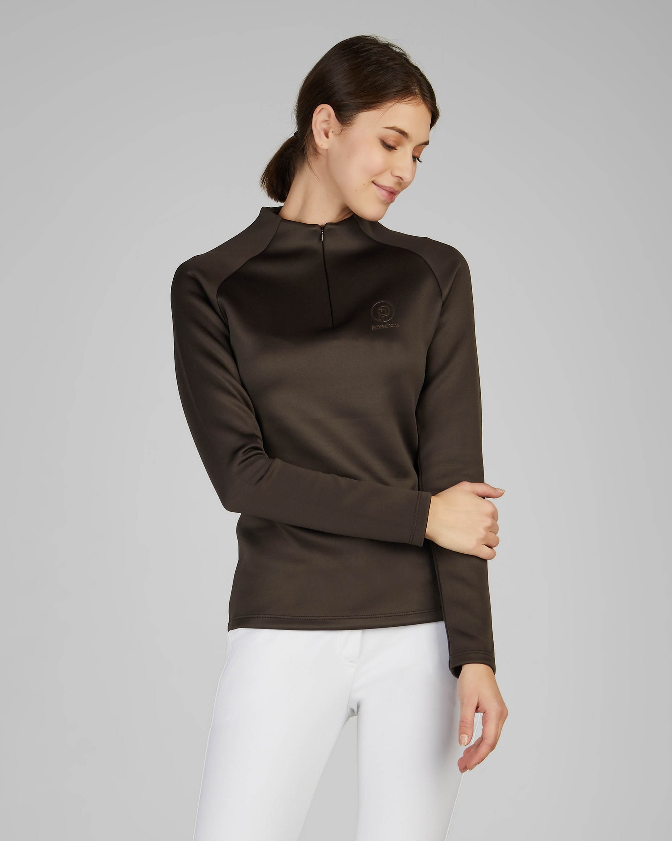 Women's Half Zip Platinum functional shirt