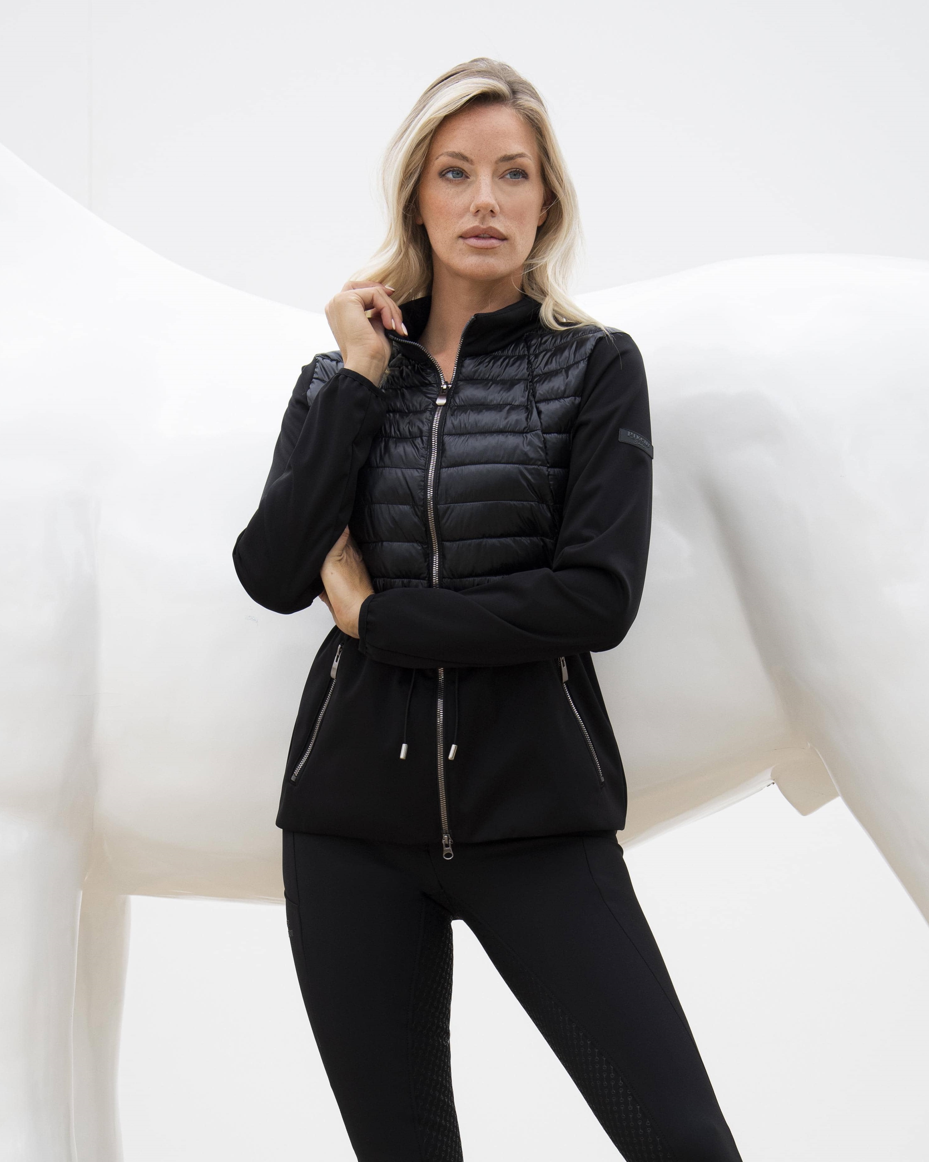 Hybrid jacket ladies Valeria in caviar