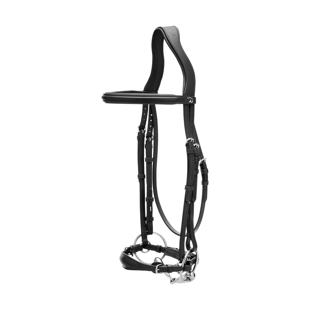 Bridle with adjustable Hanoverian noseband NE