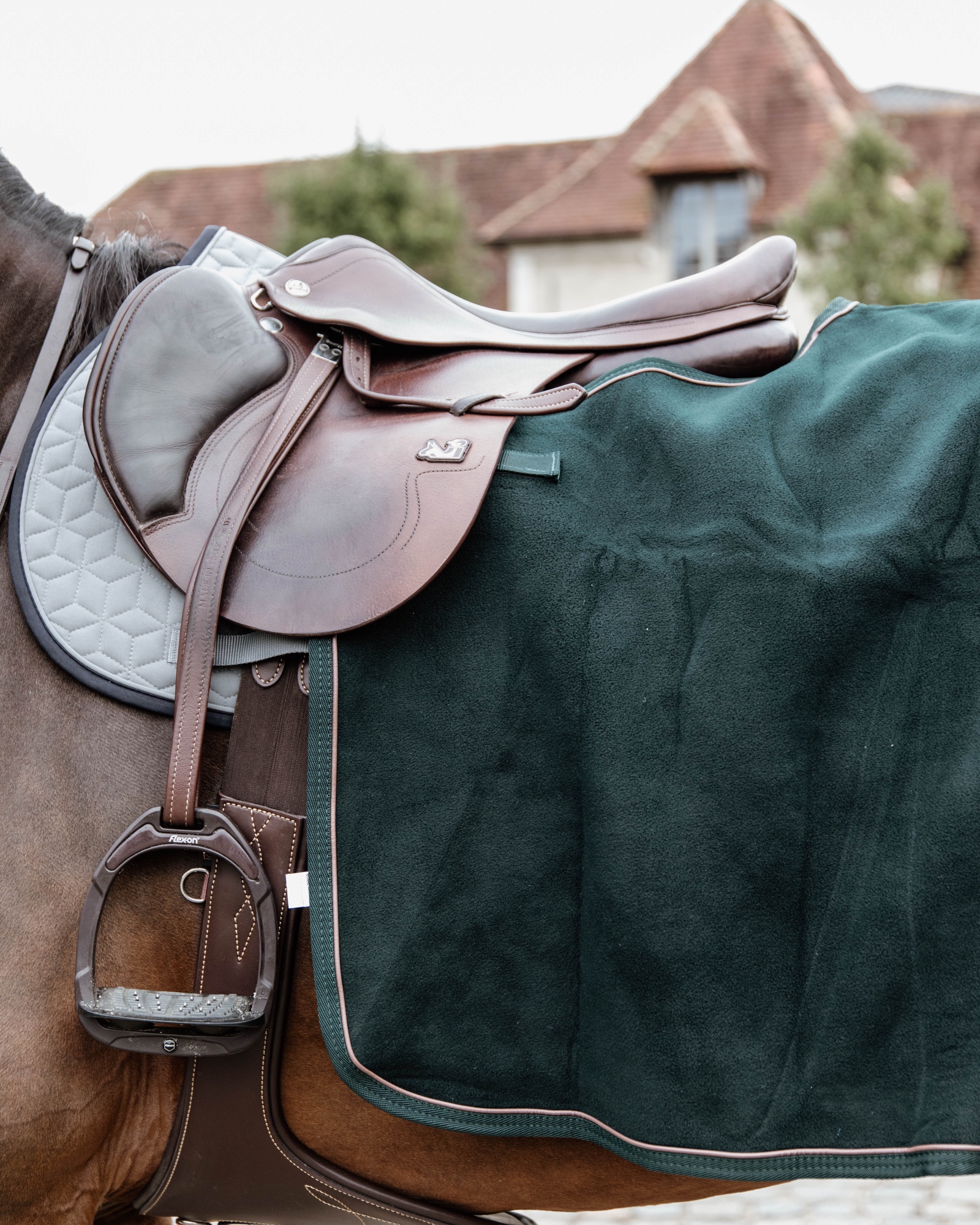 Riding rug square heavy fleece