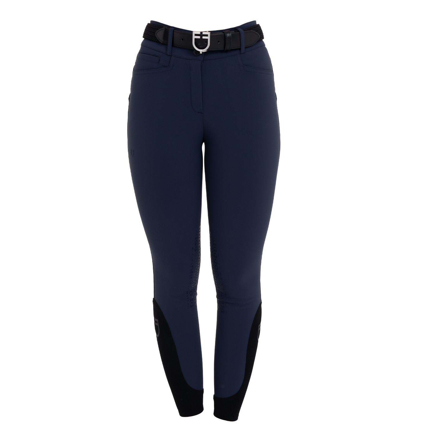 Damen-Reithose High-Waist mit Kniebesatz
