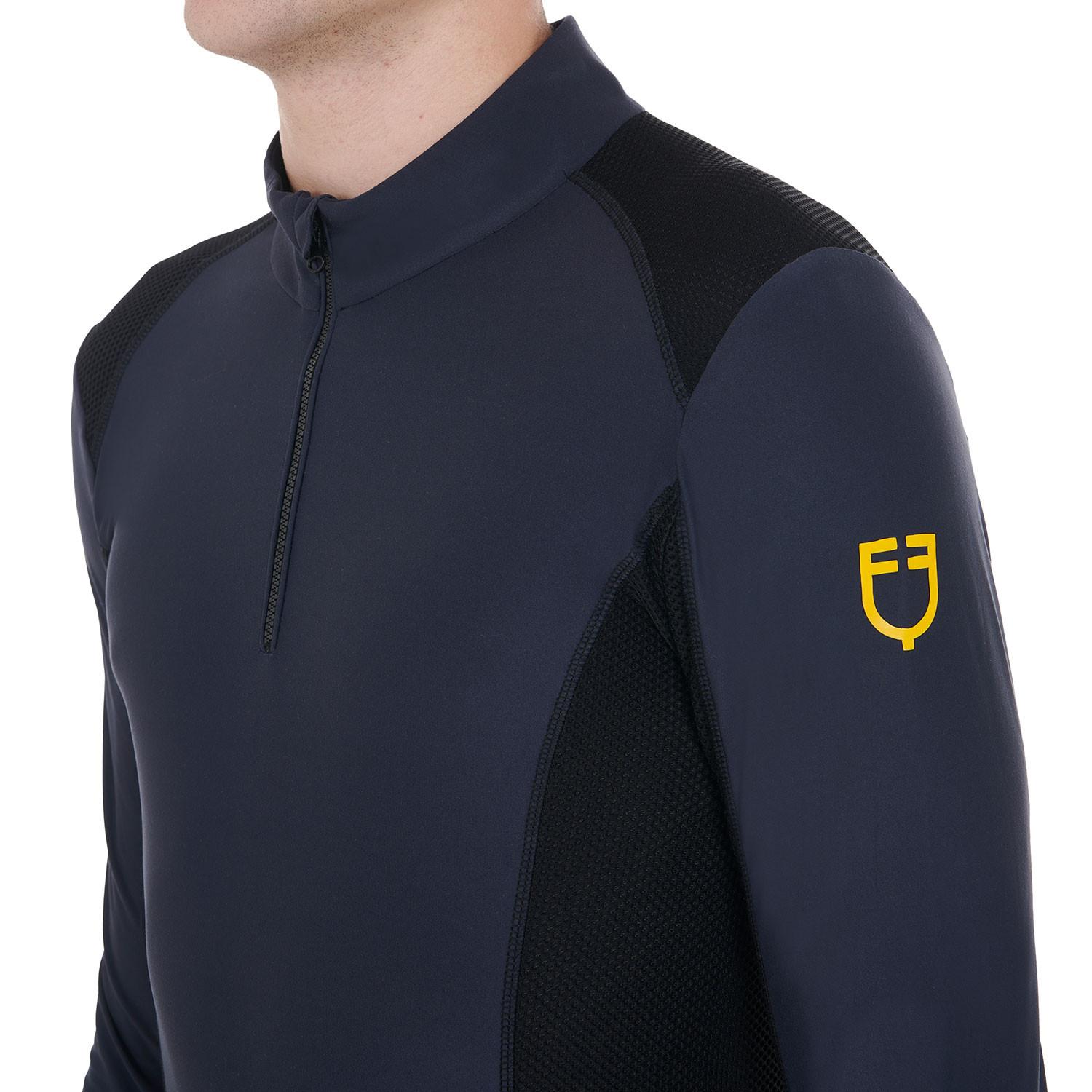Herren-Trainingspolo Langarm Slim Fit