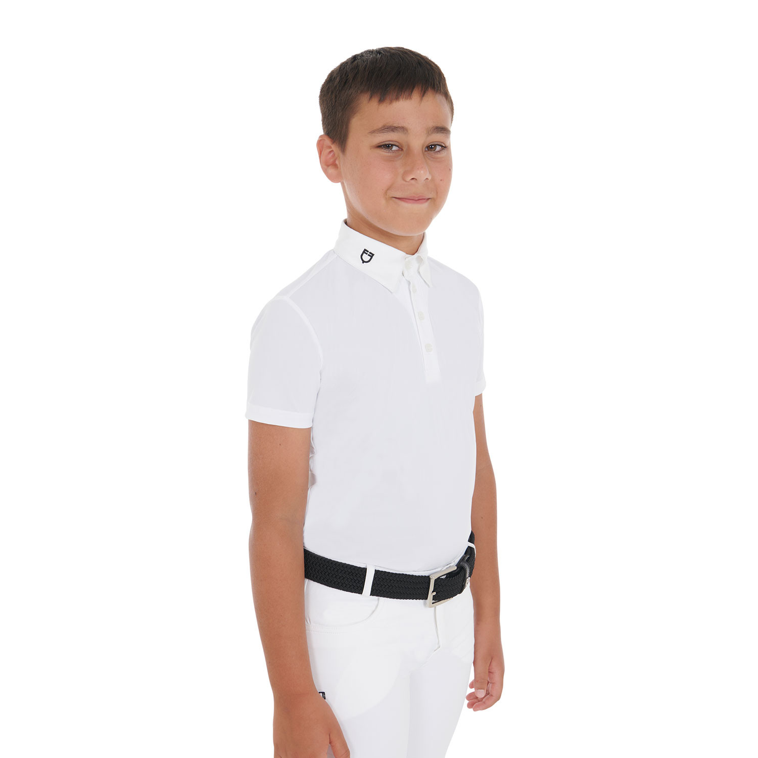 Schmales Turnier-Poloshirt für Jungen mit vier Knöpfen