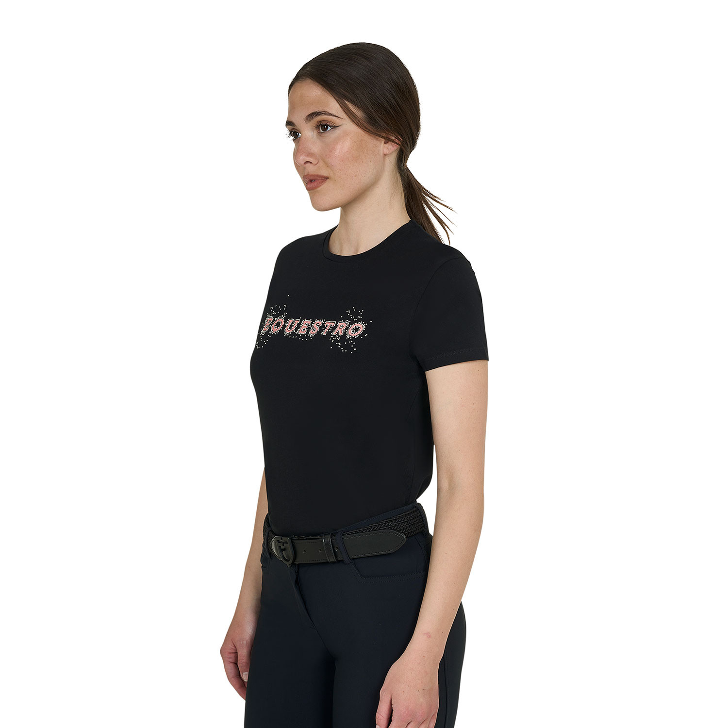Baumwoll-T-Shirt Strass für Damen