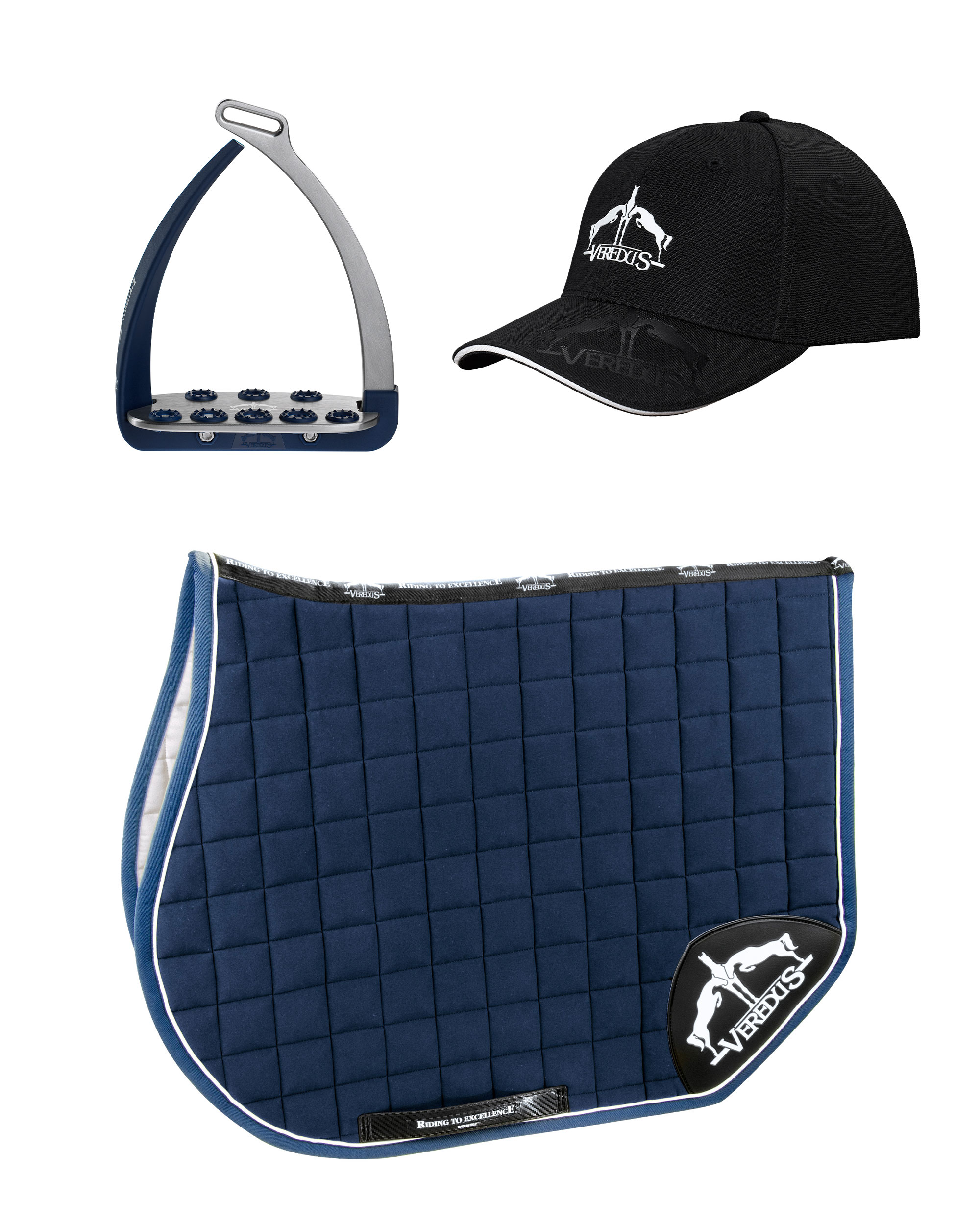 Set Steel 1 Steigbügel, Schabracke und Cap Set Steel 1 Steigbügel, Schabracke und Cap