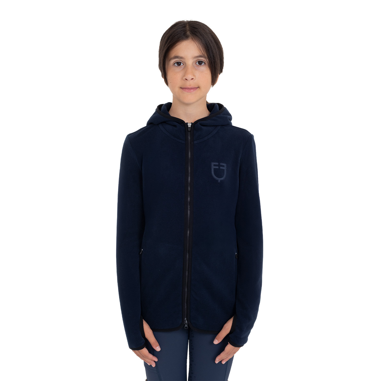 Kinder-Fleece-Hoodie Unisex mit Reißverschluss