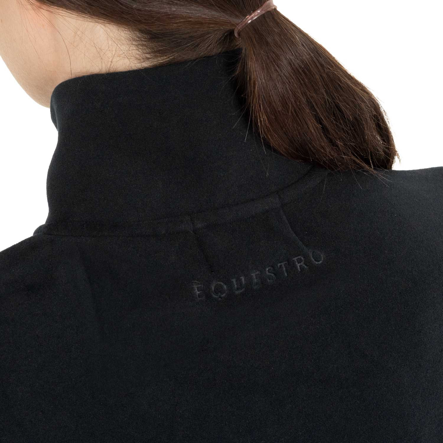Damen-Fleece-Sweatshirt mit hohem Kragen und 3/4-Reißverschluss