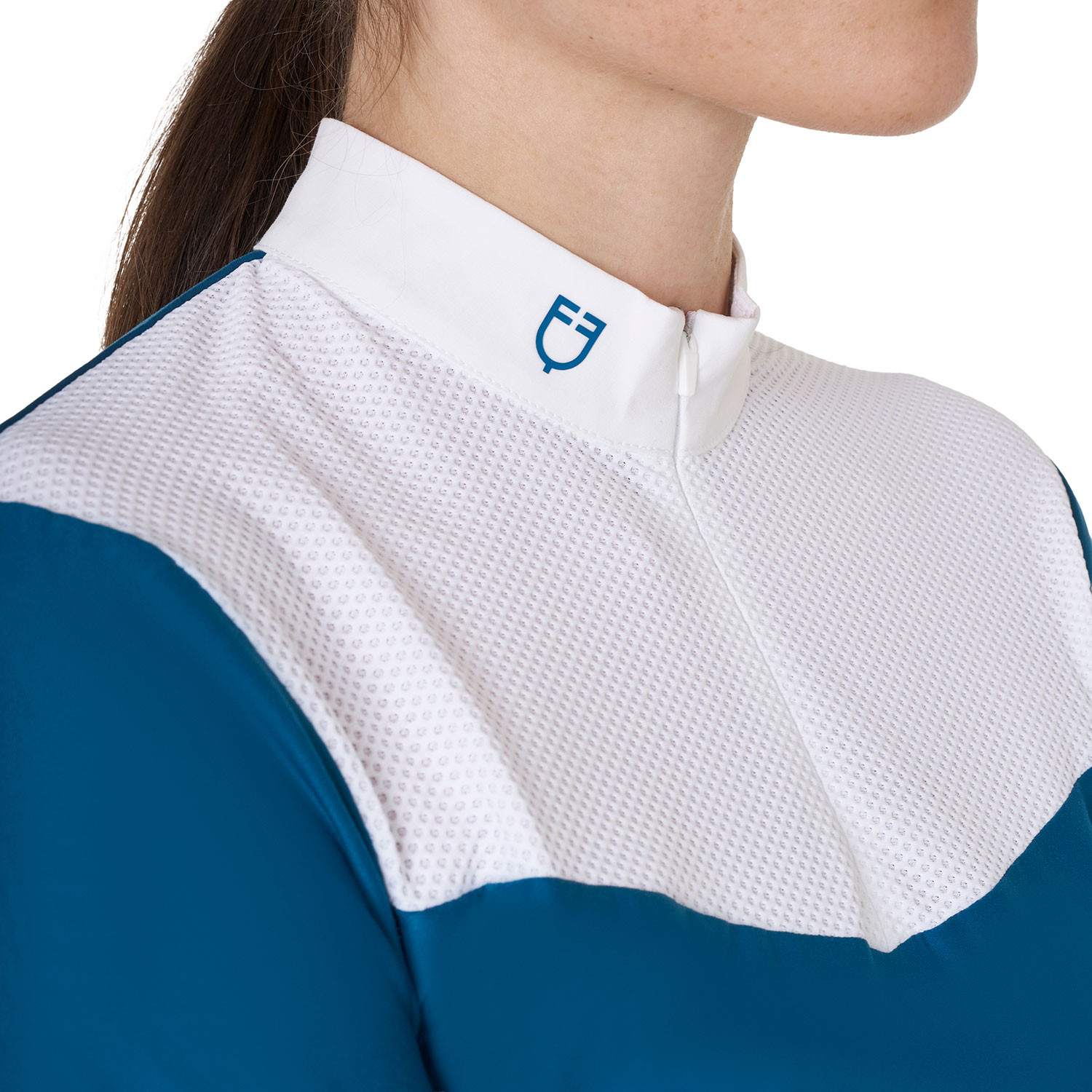 Turnier-Poloshirt für Damen aus technischem Stoff und Mesh
