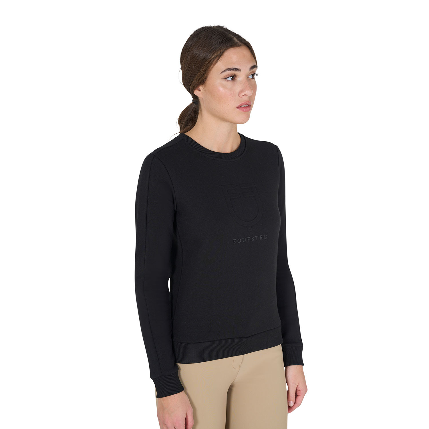 Damen-Rundhalssweatshirt mit Logo-Print