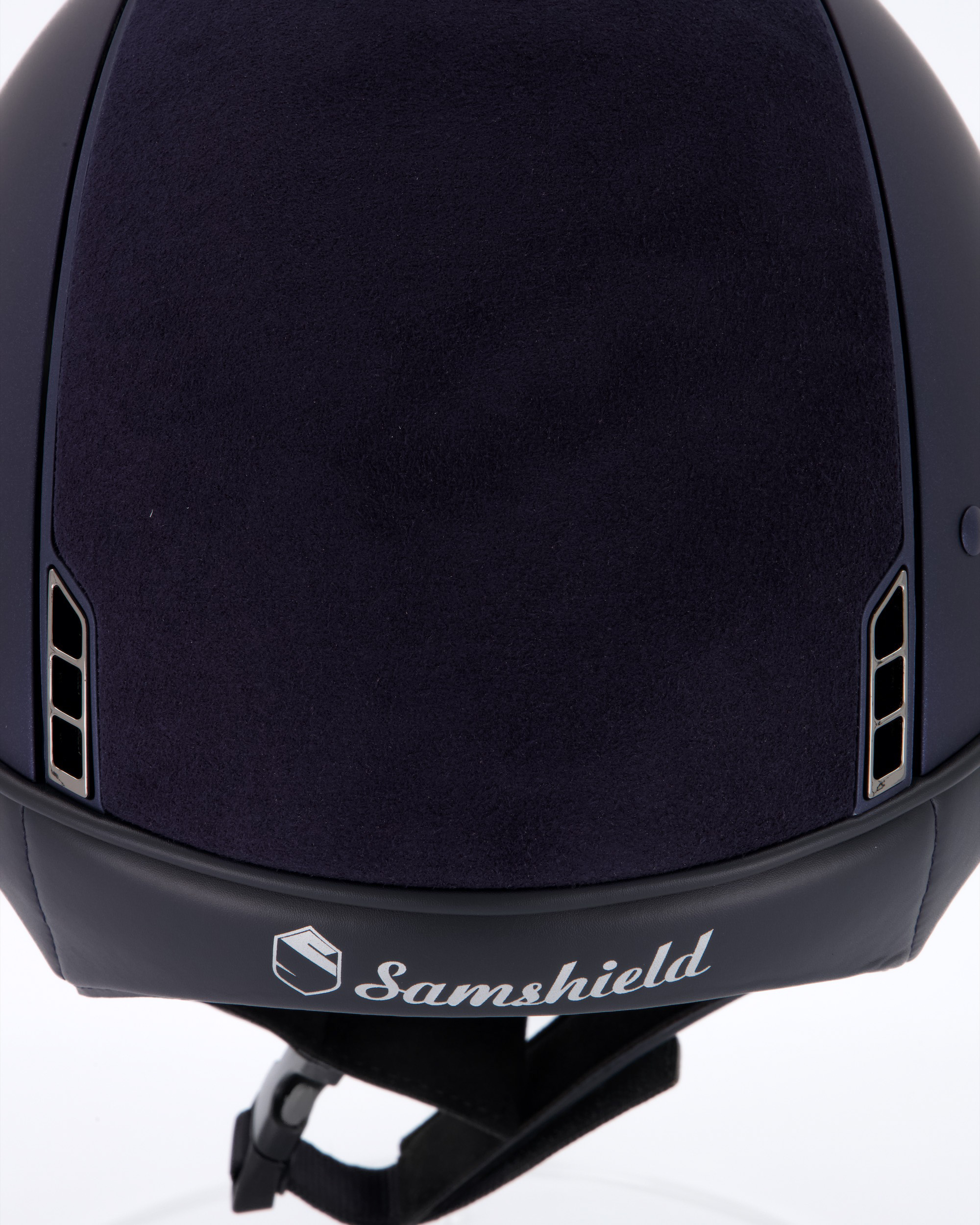 Riding helmet Shadowmatt Alcantara 5 Swarovski stones blue in blue
