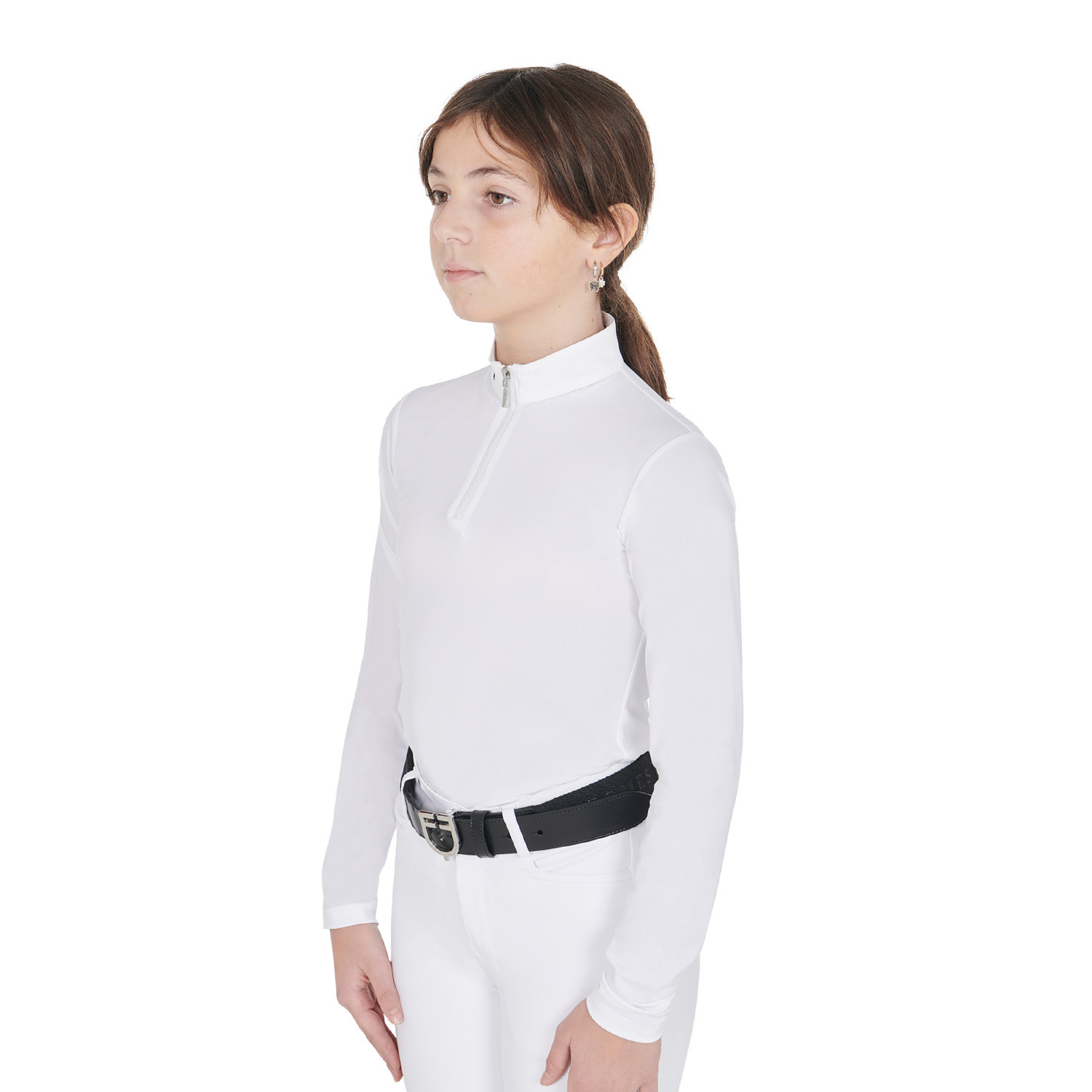 Schmal geschnittenes Anti-UV-Turnierpoloshirt für Mädchen