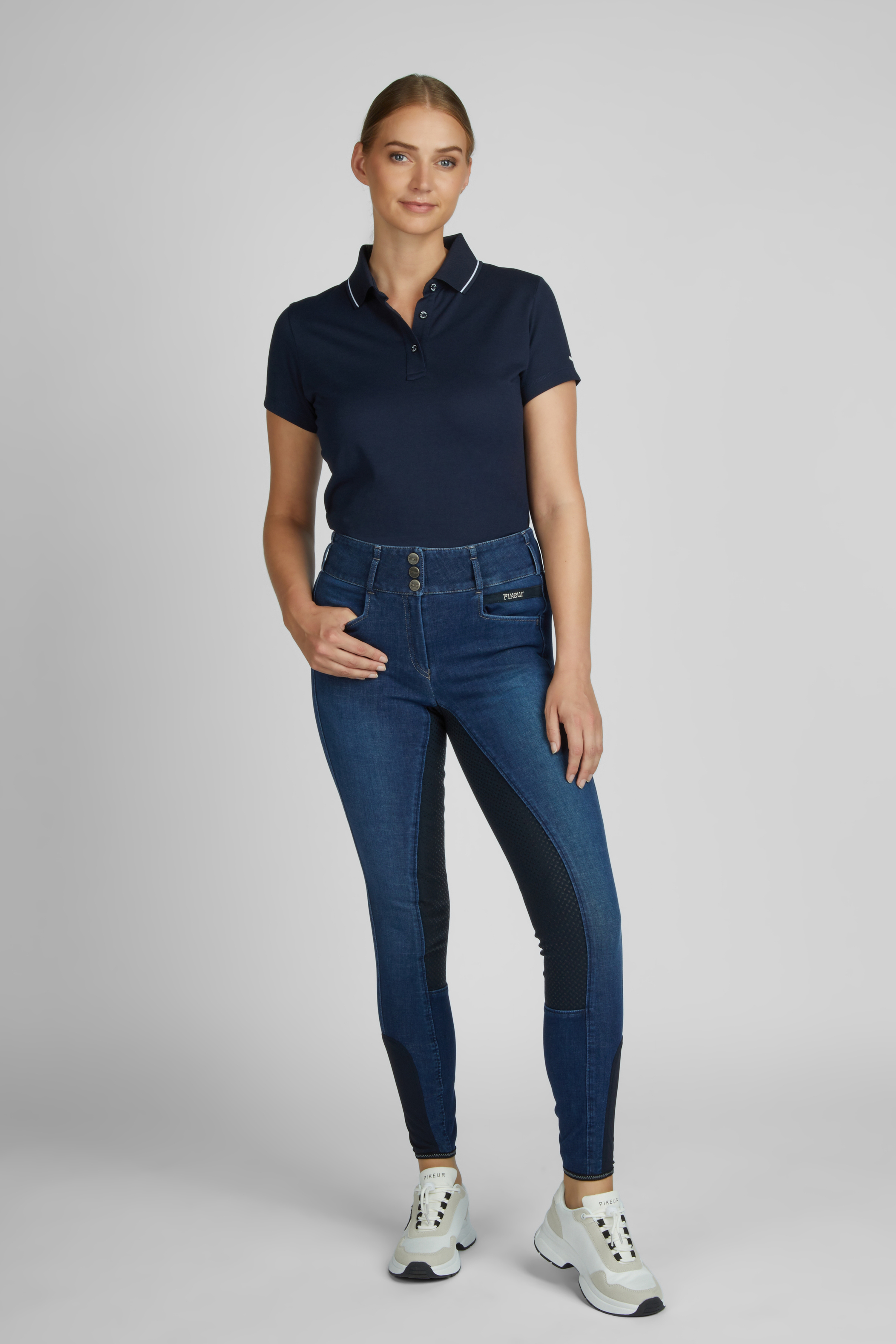 Reithose Damen Candela Jeans Vollgrip