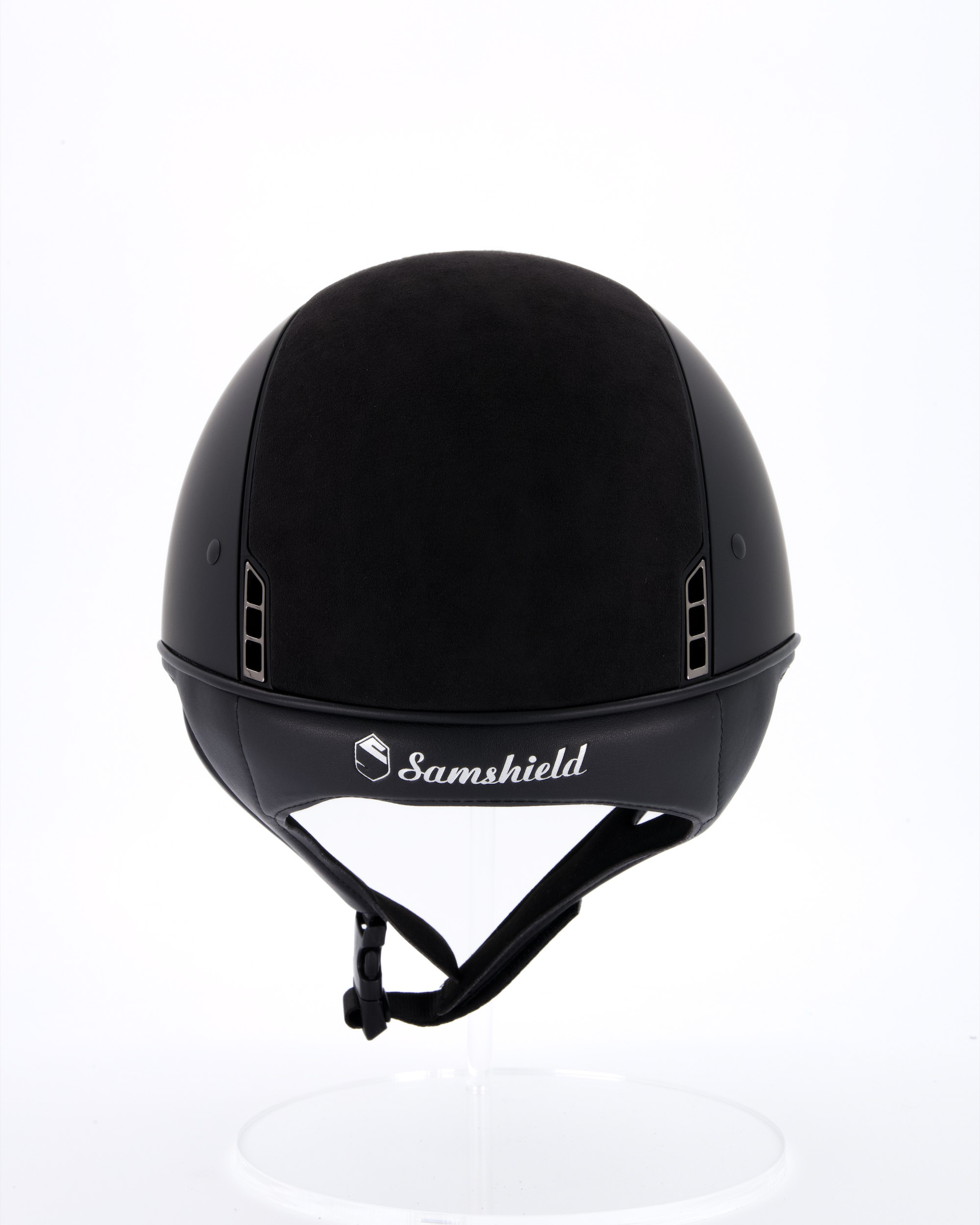 Riding helmet Shadowmatt Alcantara 5 Swarovski stones black in black