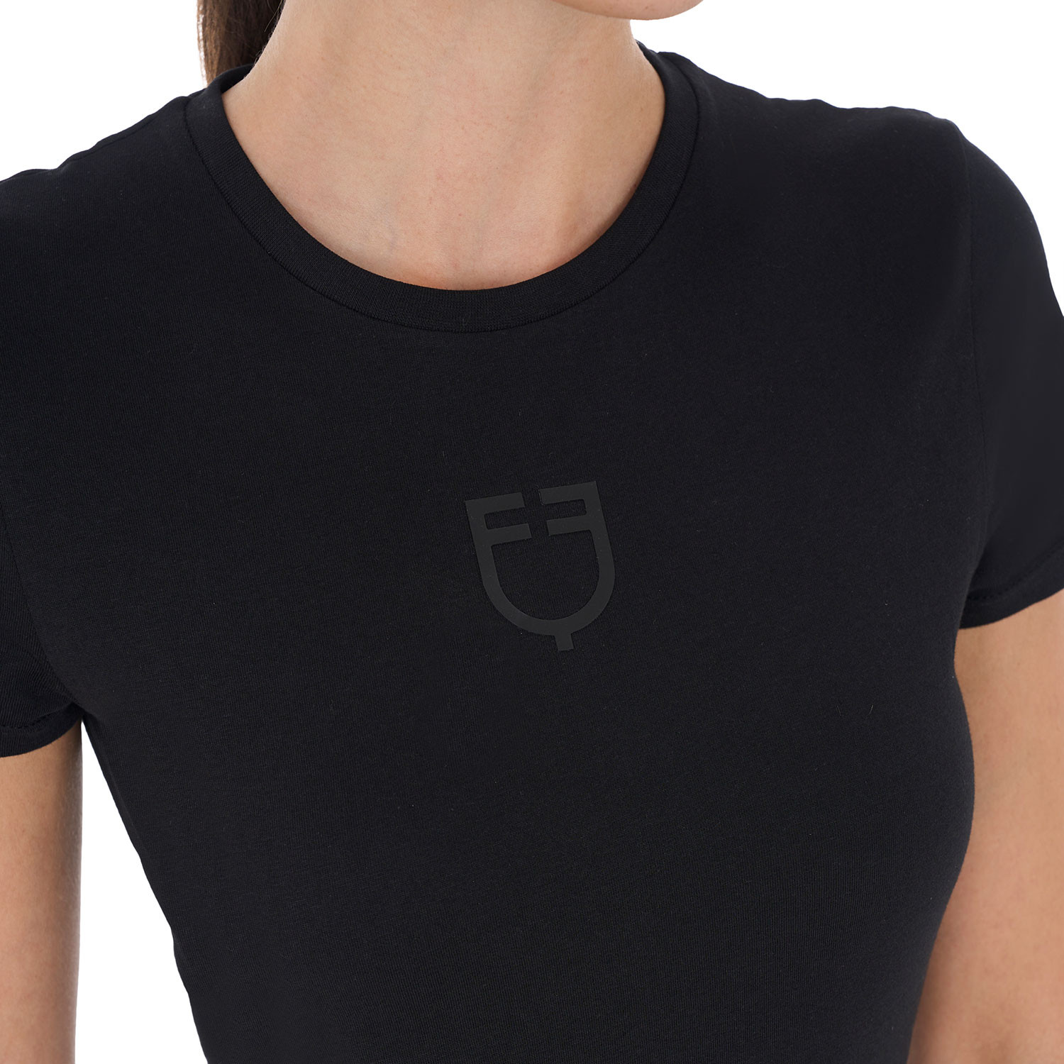 Damen-T-Shirt mit Ton-in-Ton-Logo