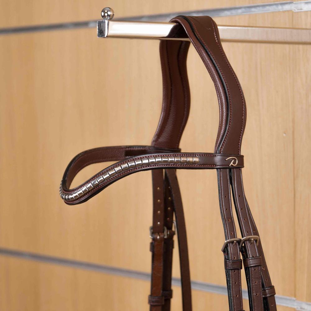 Browband in V-shape with silver fittings