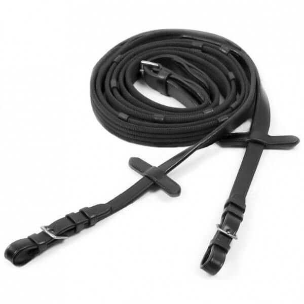 Web reins Neo with buckle in black/silver