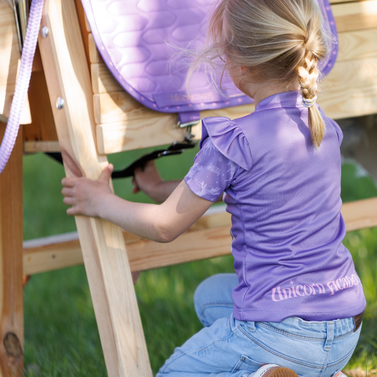 Hobby horse saddle pad "Unicorn Academy"-Kids