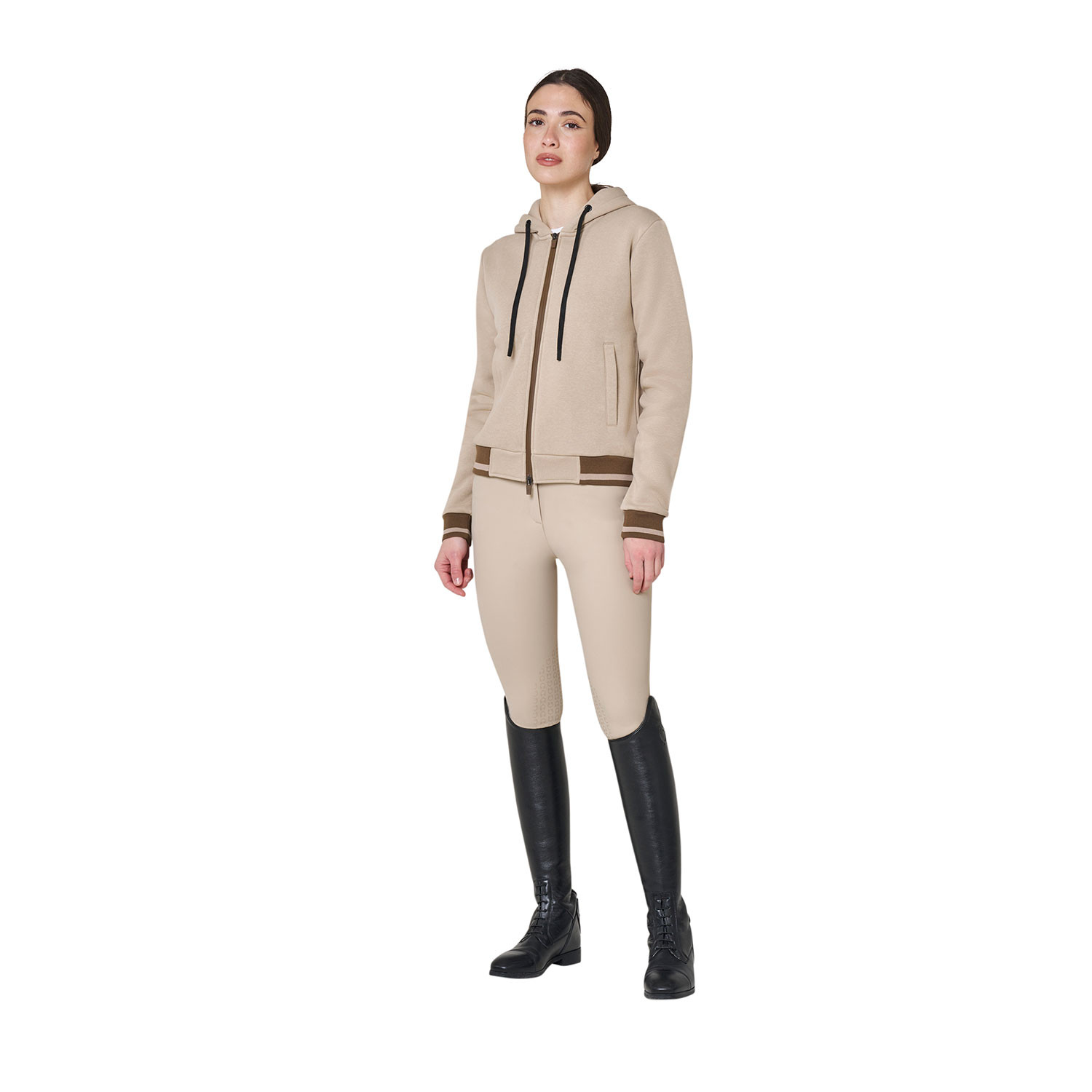Damen-Kapuzenjacke mit Frontreißverschluss