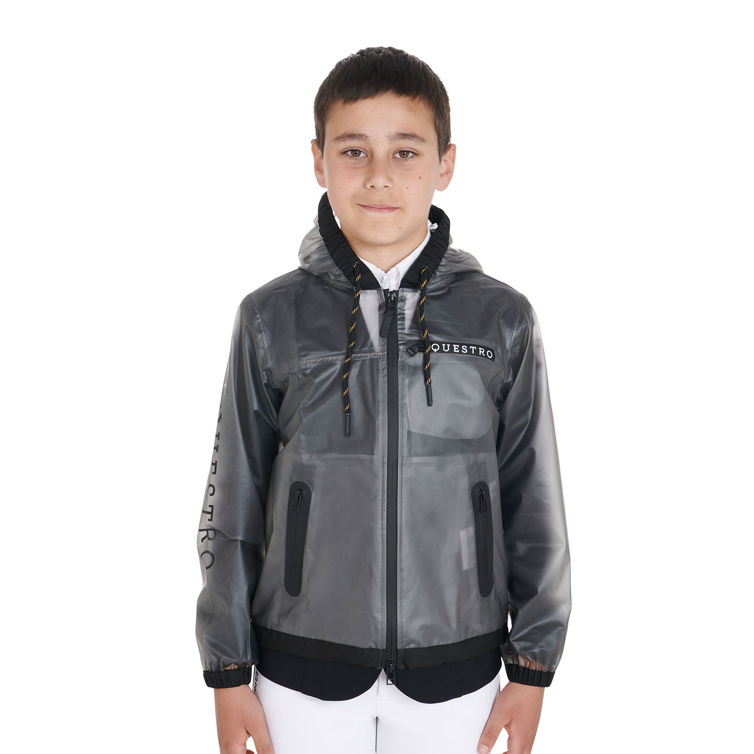 Winddichte Regenjacke mit Reißverschluss und Kapuze für Kinder