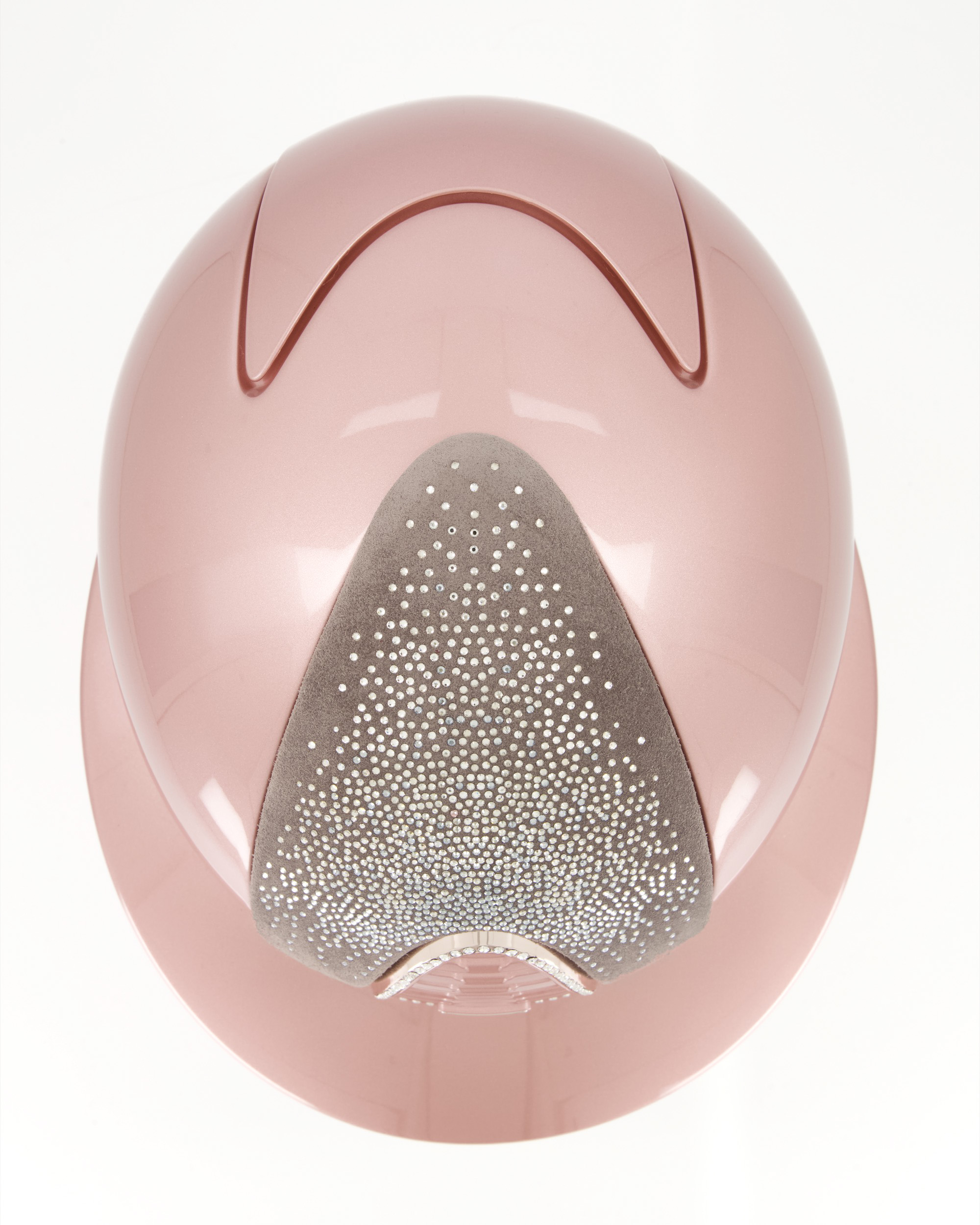 Riding helmet Cromo 2.0 Diamond Polo Suede Grey in pink