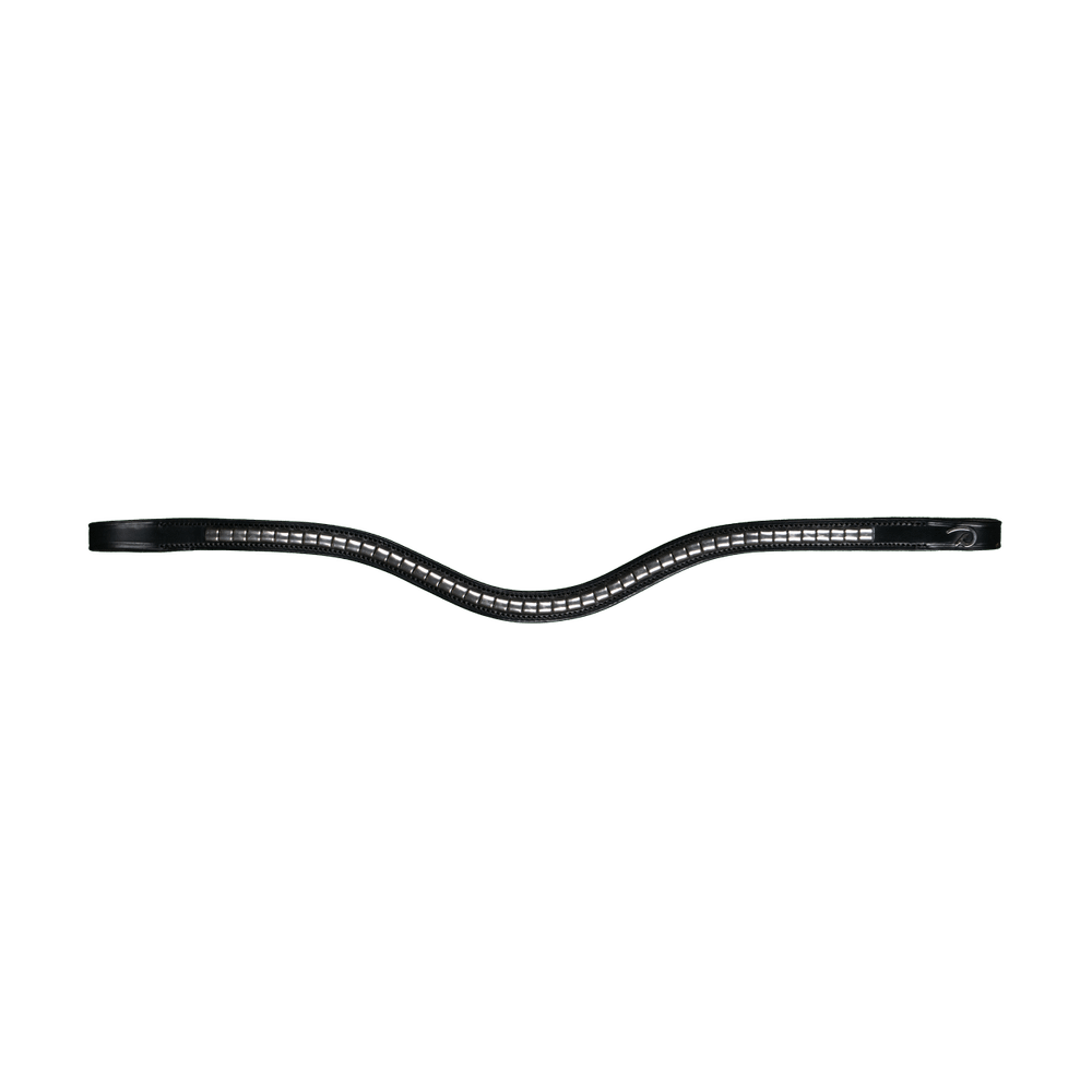 Browband in V-shape with silver fittings