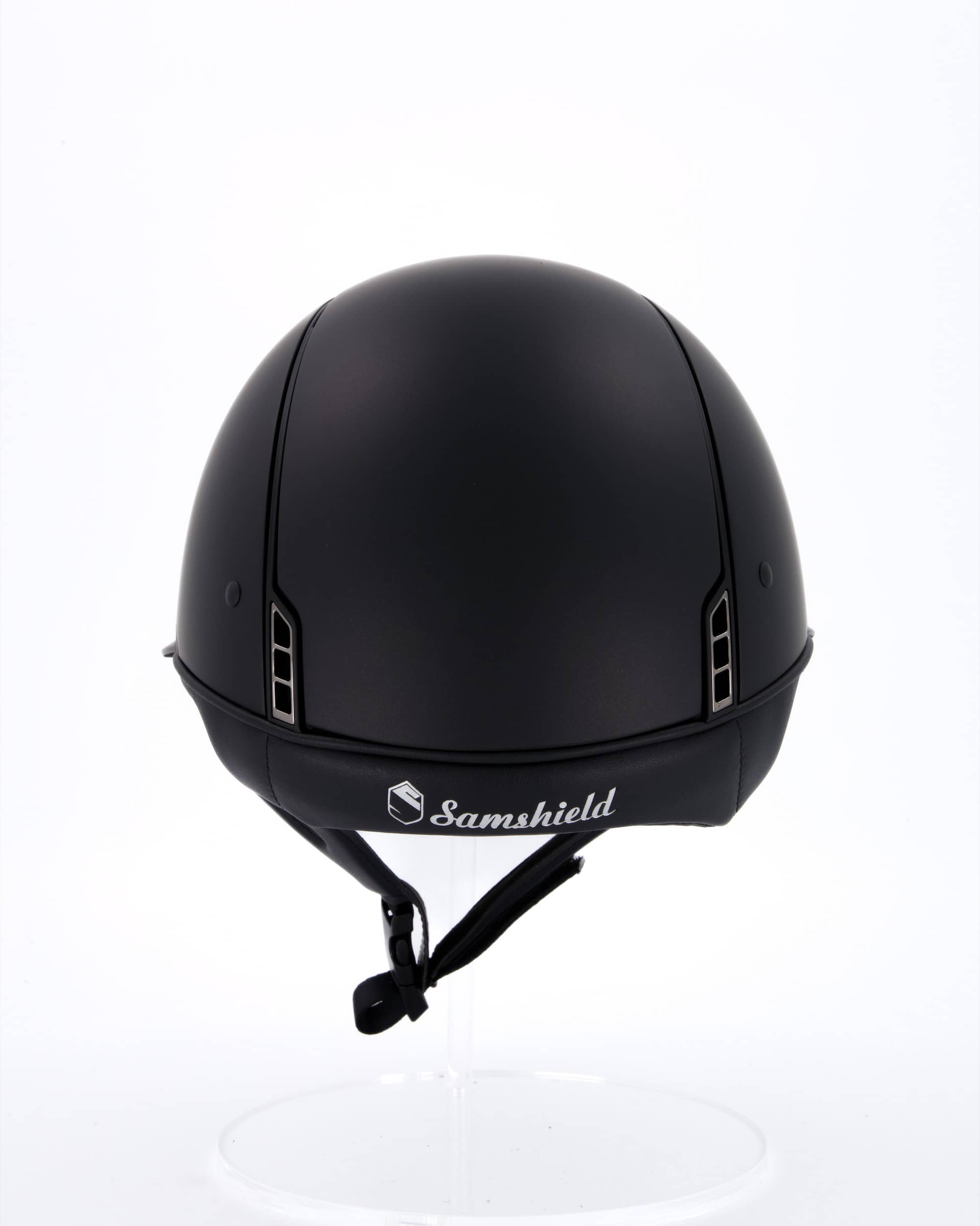 Reithelm Miss Shield Shadowmatt Black, Top u. Fontal Band Shadowmatt Black,Trim Matt Black, Blason Crystal Fabric Black