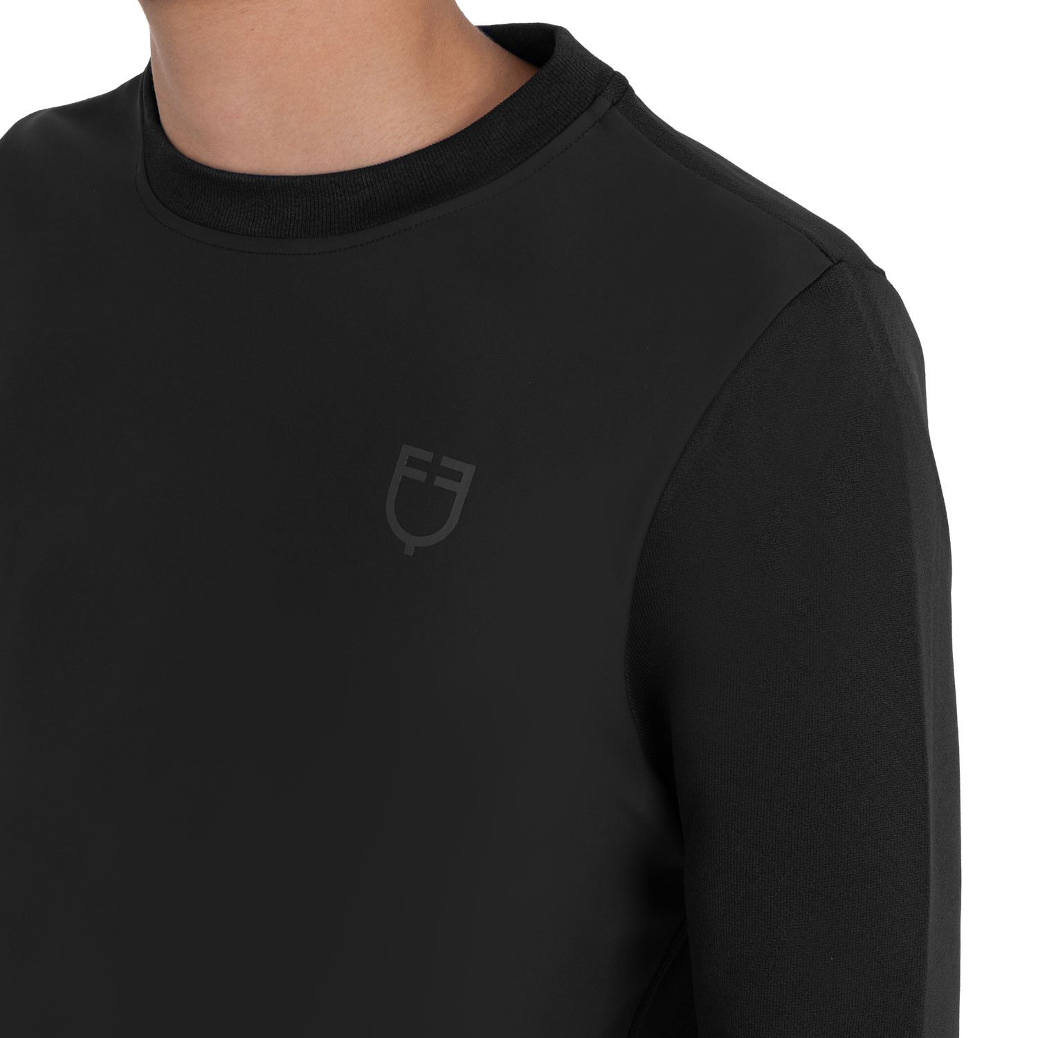 Technisches Rundhalssweatshirt für Herren mit Micro-Mesh-Einsätzen
