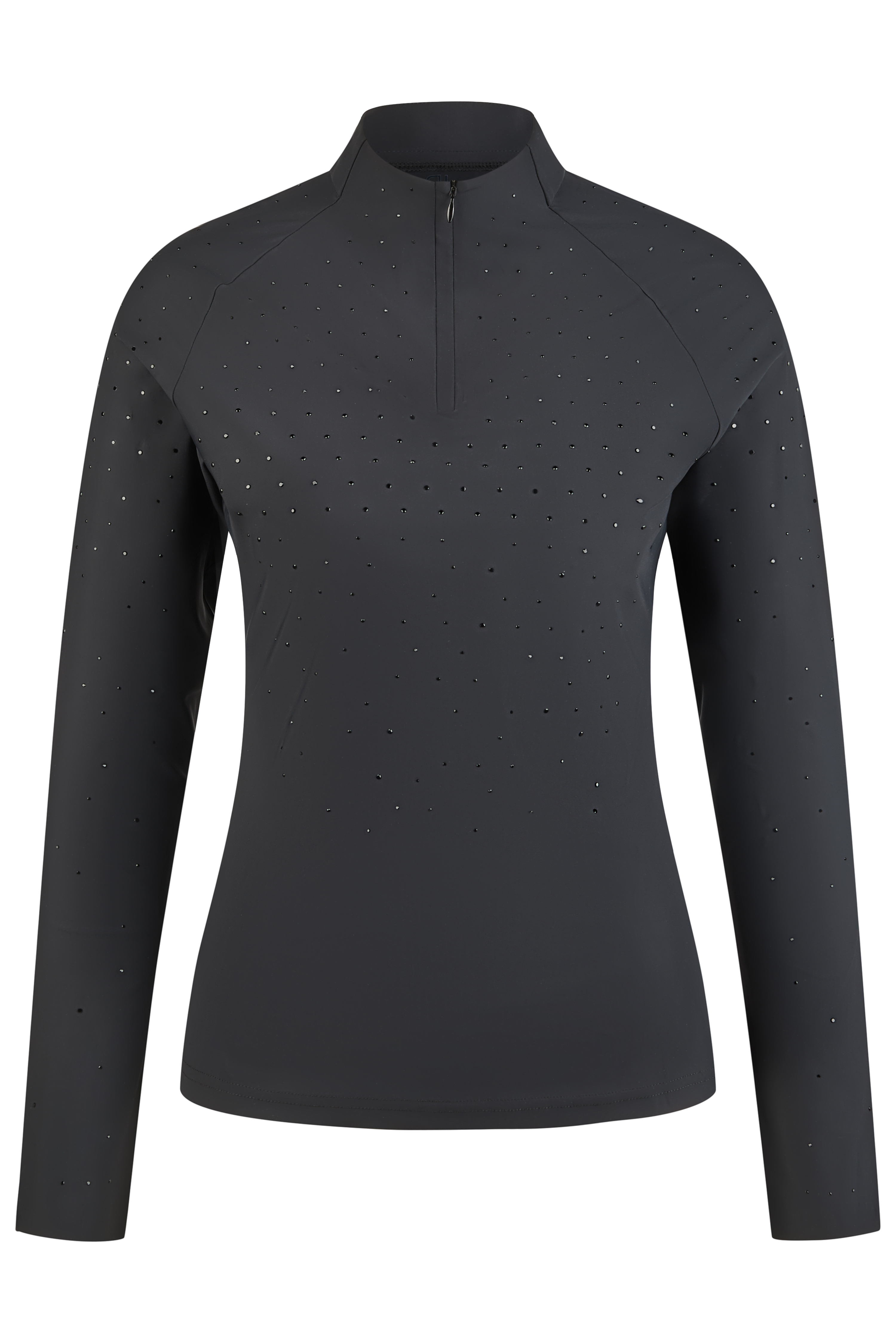 Zip Shirt Damen Selection Function in schwarz