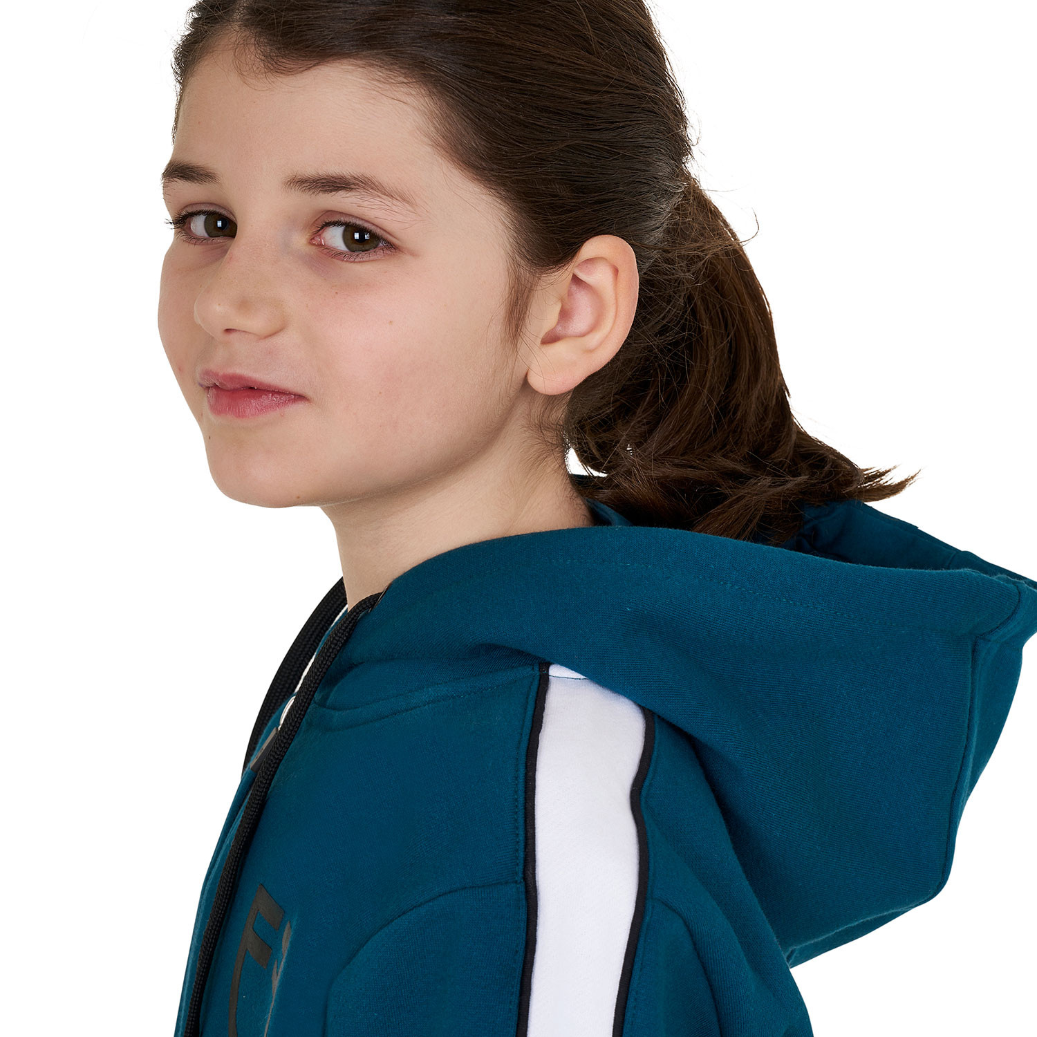 Baumwoll-Hoodie für Mädchen mit Frontreißverschluss