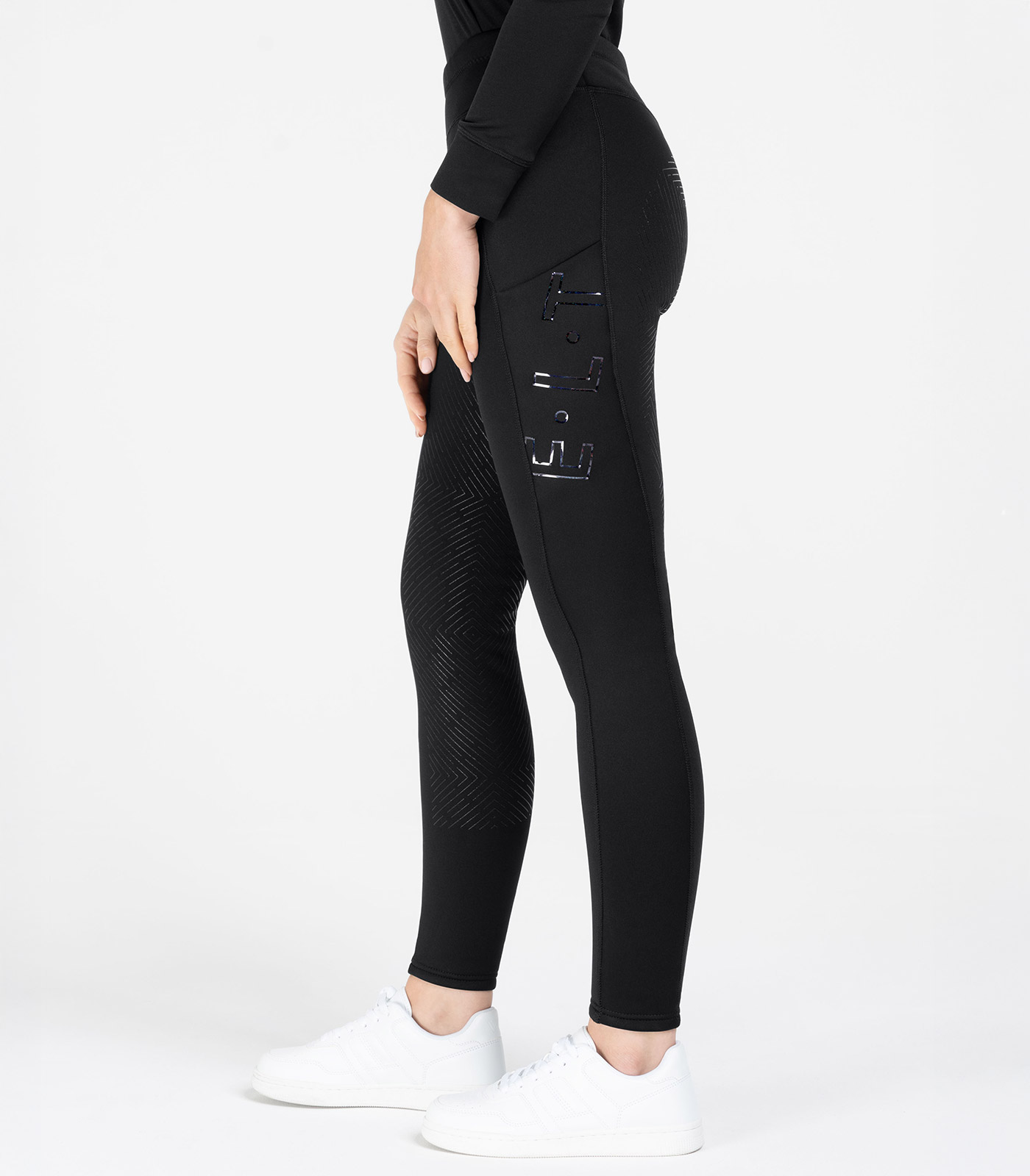 Thermal teddy riding leggings Rica, black