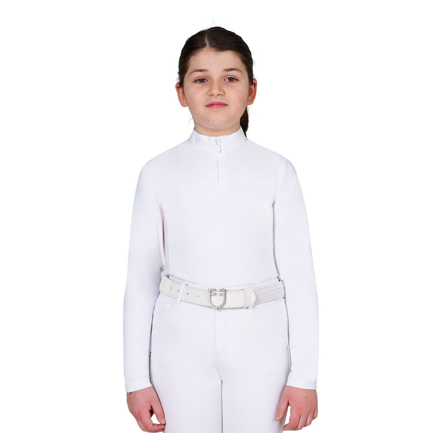 Turnier-Poloshirt für Mädchen mit Micromesh-Einsätzen