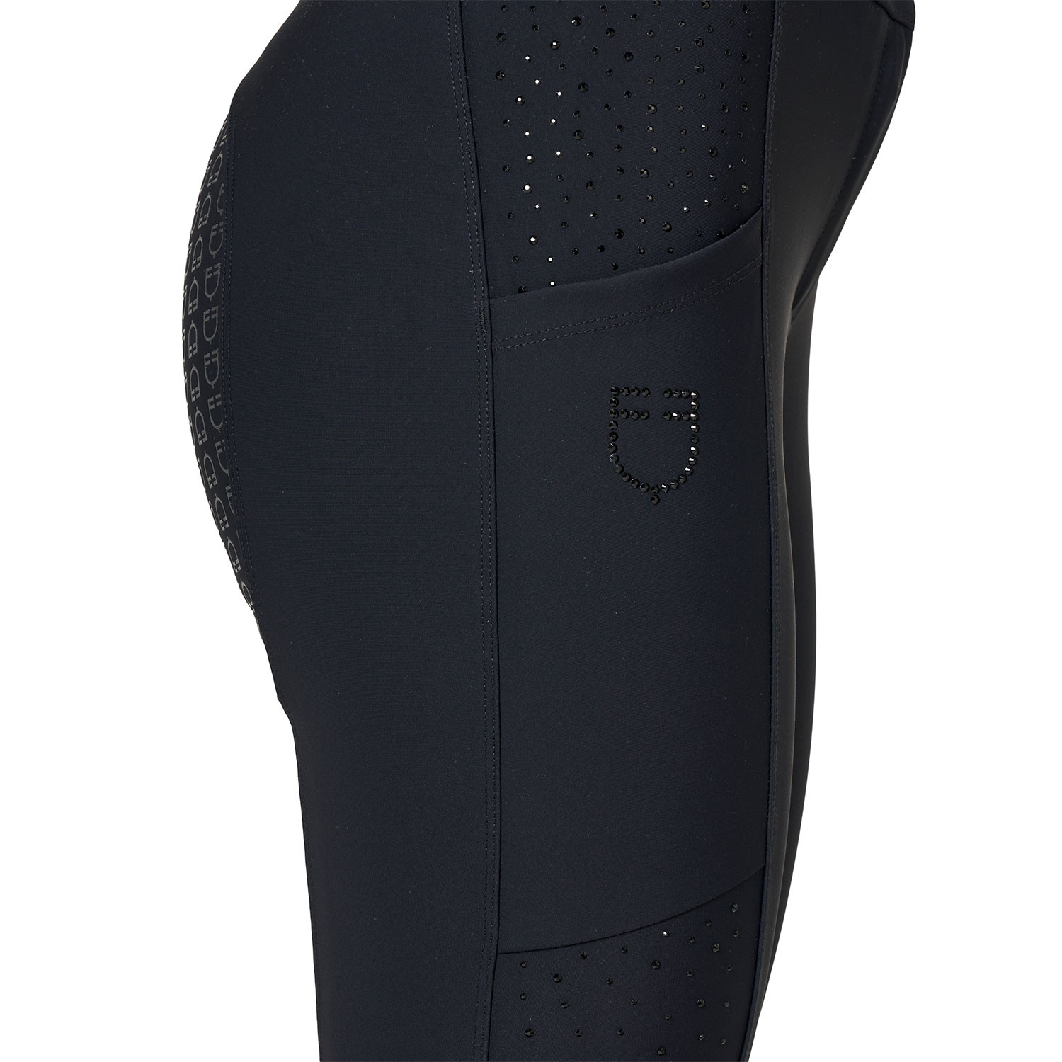 Damen-Vollbesatz-Reithose mit hohem Bund und Strasssteinen