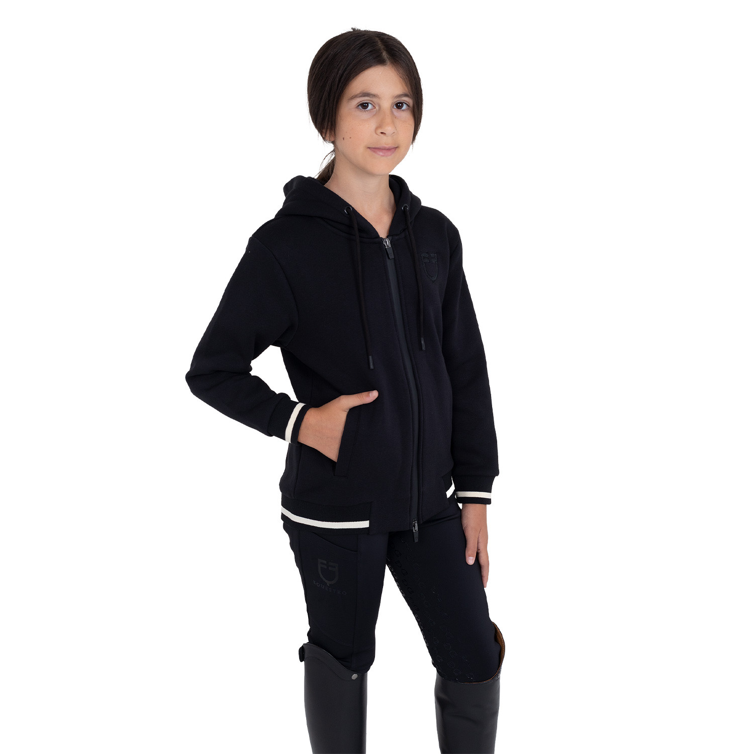 Unisex-Kinder-Hoodie mit Frontreißverschluss