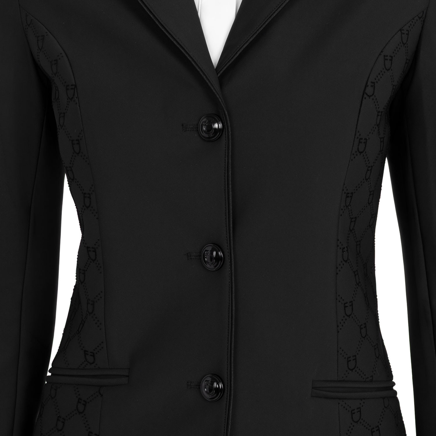 Damen-Turnierjacket mit Monogramm in Velours-Optik