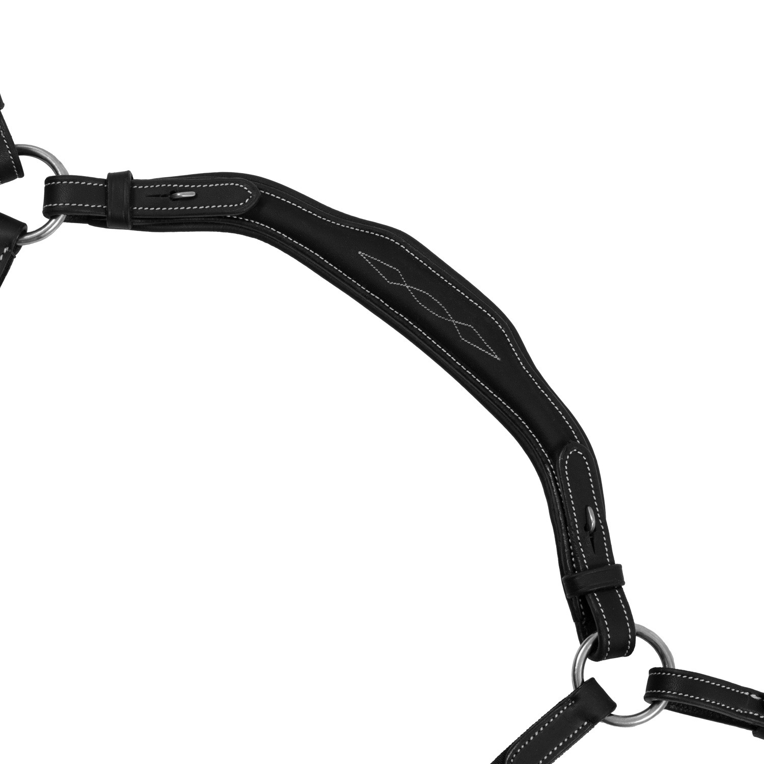 Anatomisches Leder-Vorderzeug mit abnehmbarem Martingal