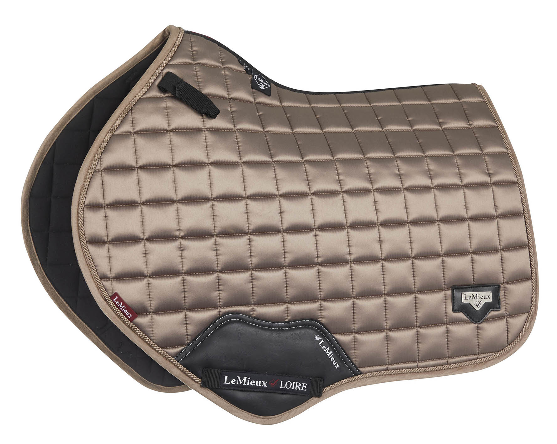 Jumping saddle pad Loire Classic Satin in Mink