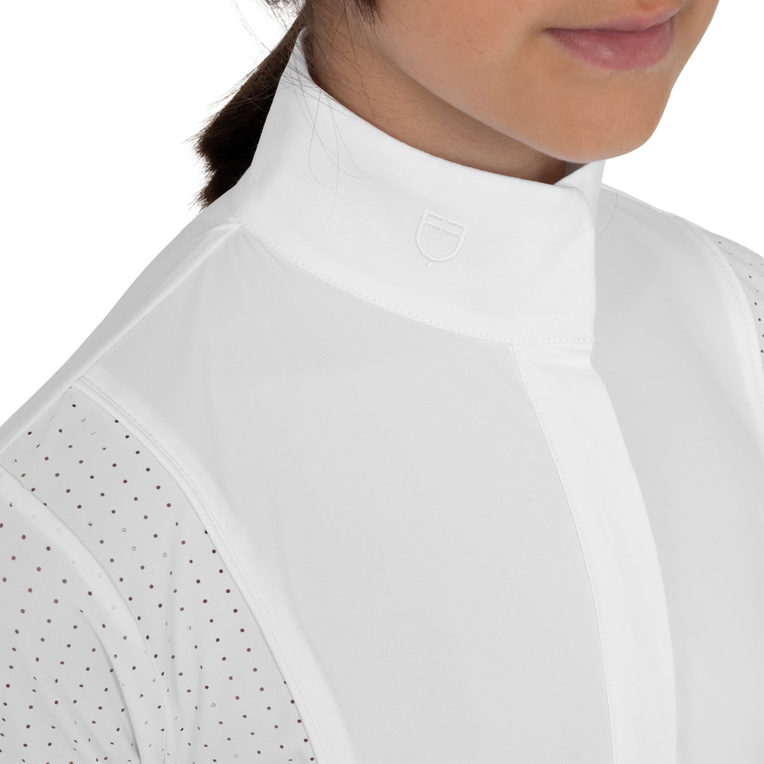 Mädchen-Turnierpolo Kurzarm mit Mesh-Einsätzen